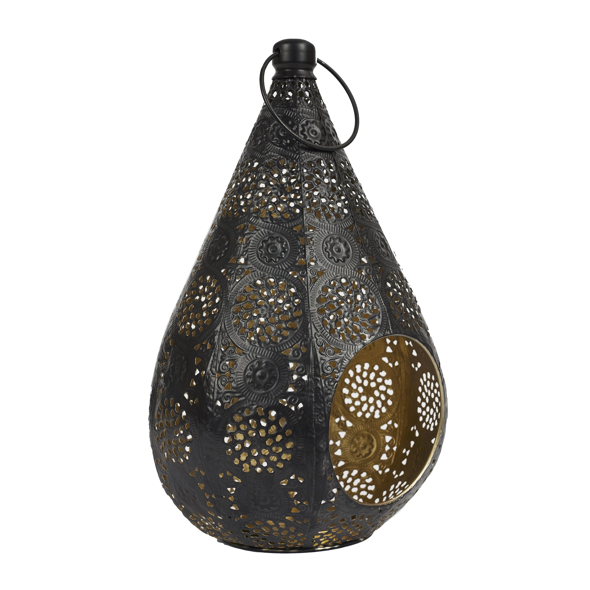 LANTERNE EN METAL AJOURE MIRAGE H33CM