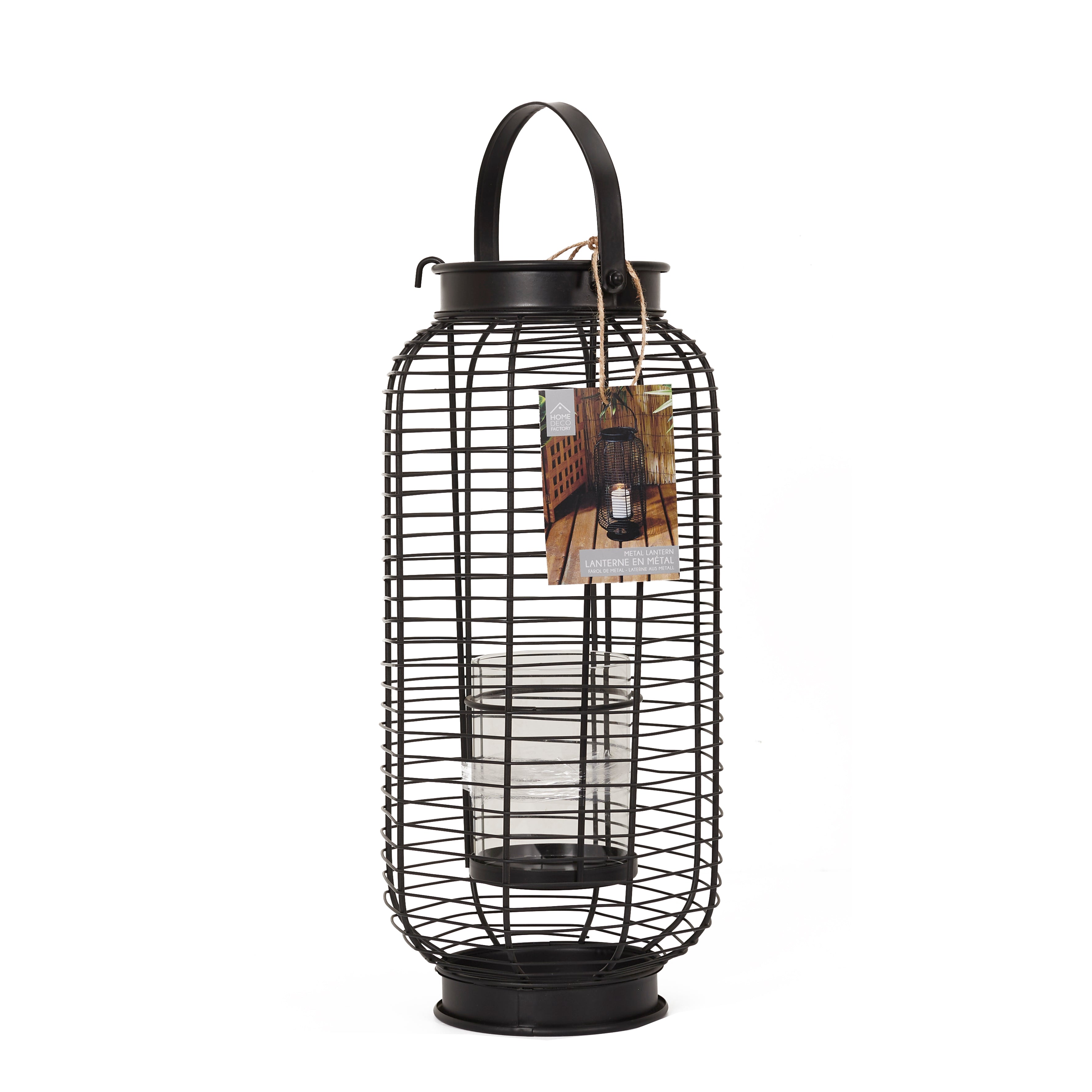 LANTERNE EN METAL FILAIRE H42.5CM
