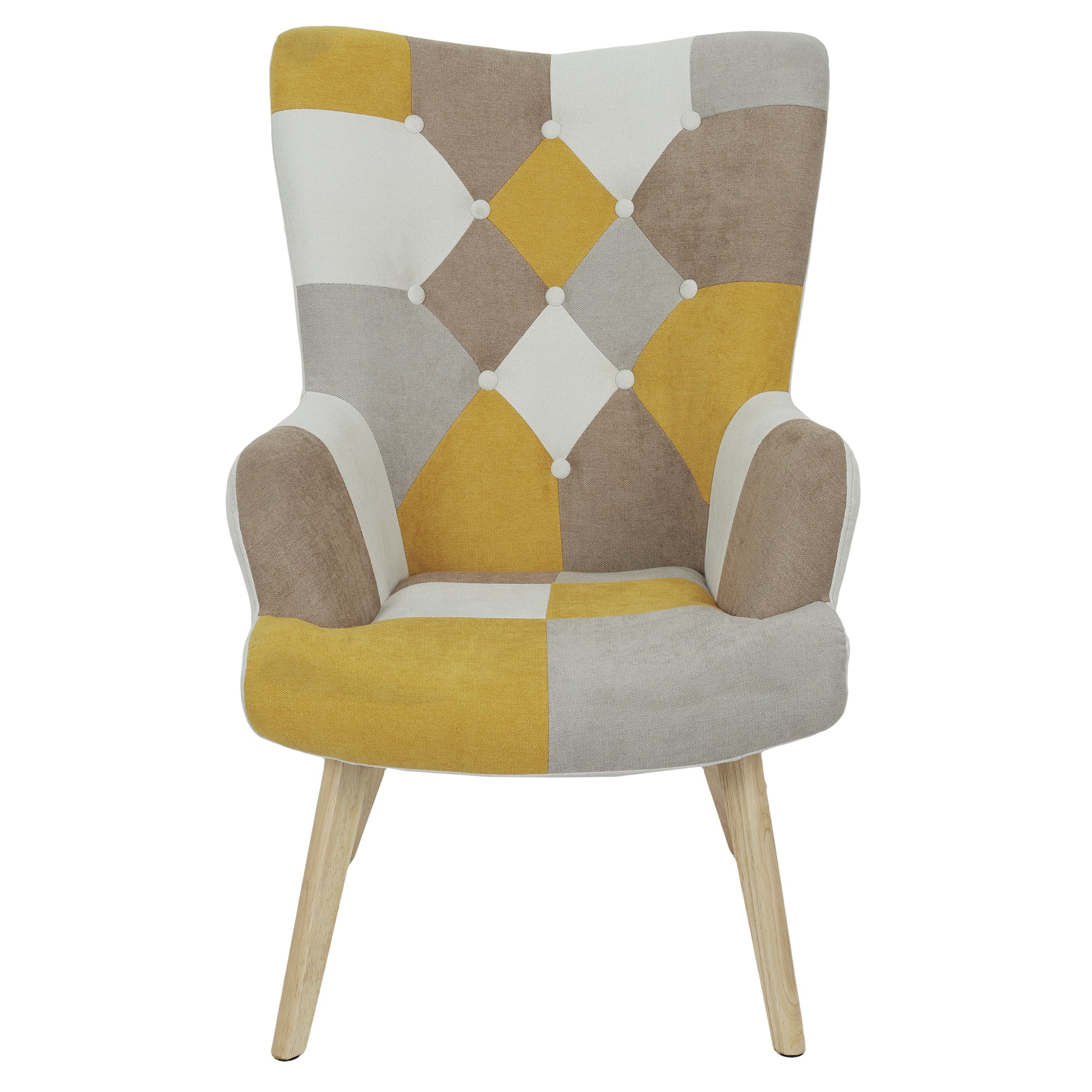 FAUTEUIL HELSINKI PATCHWORK JAUNE