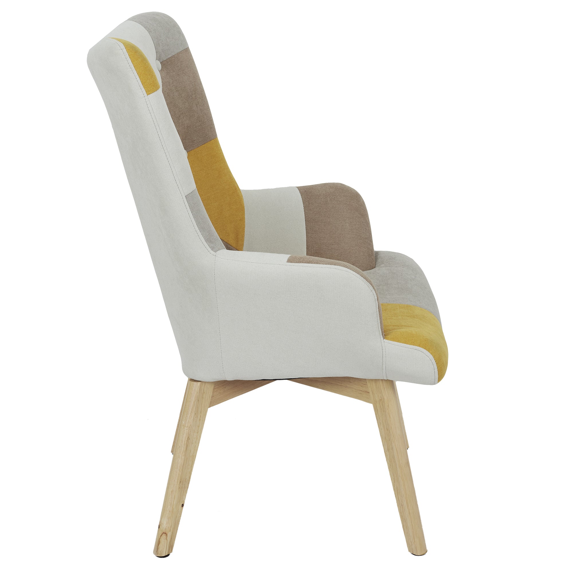 FAUTEUIL HELSINKI PATCHWORK JAUNE