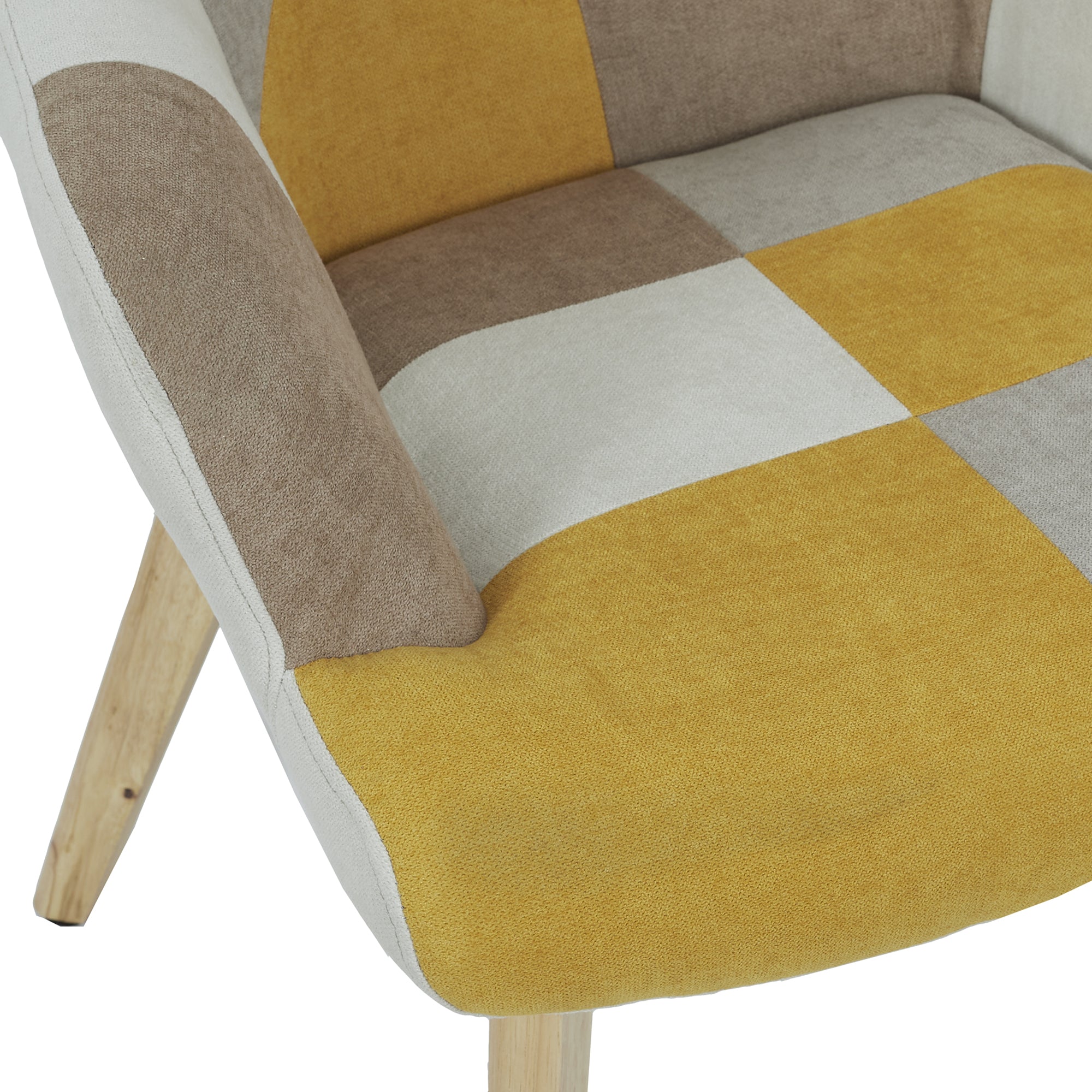 FAUTEUIL HELSINKI PATCHWORK JAUNE