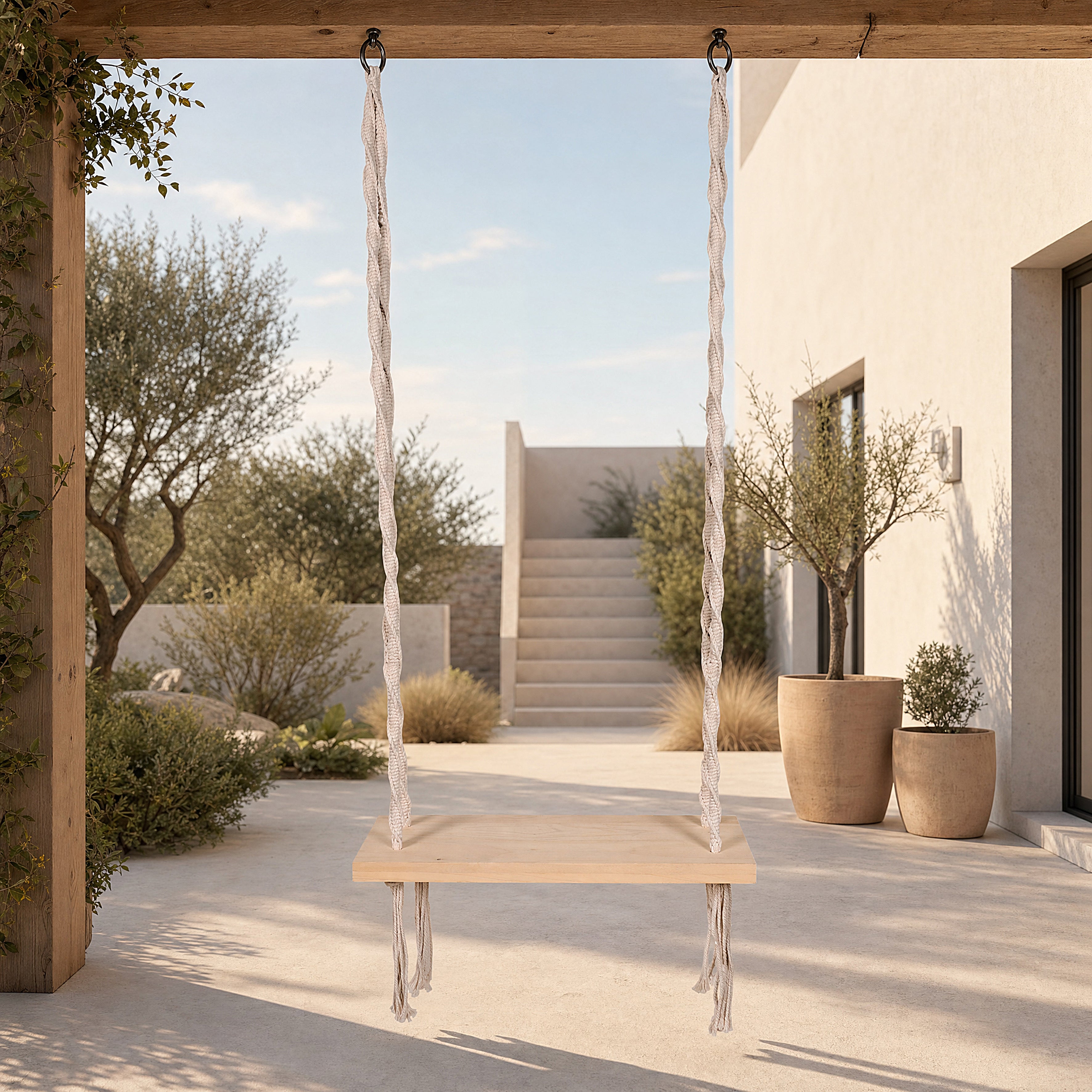 BALANCOIRE MACRAME BOIS
