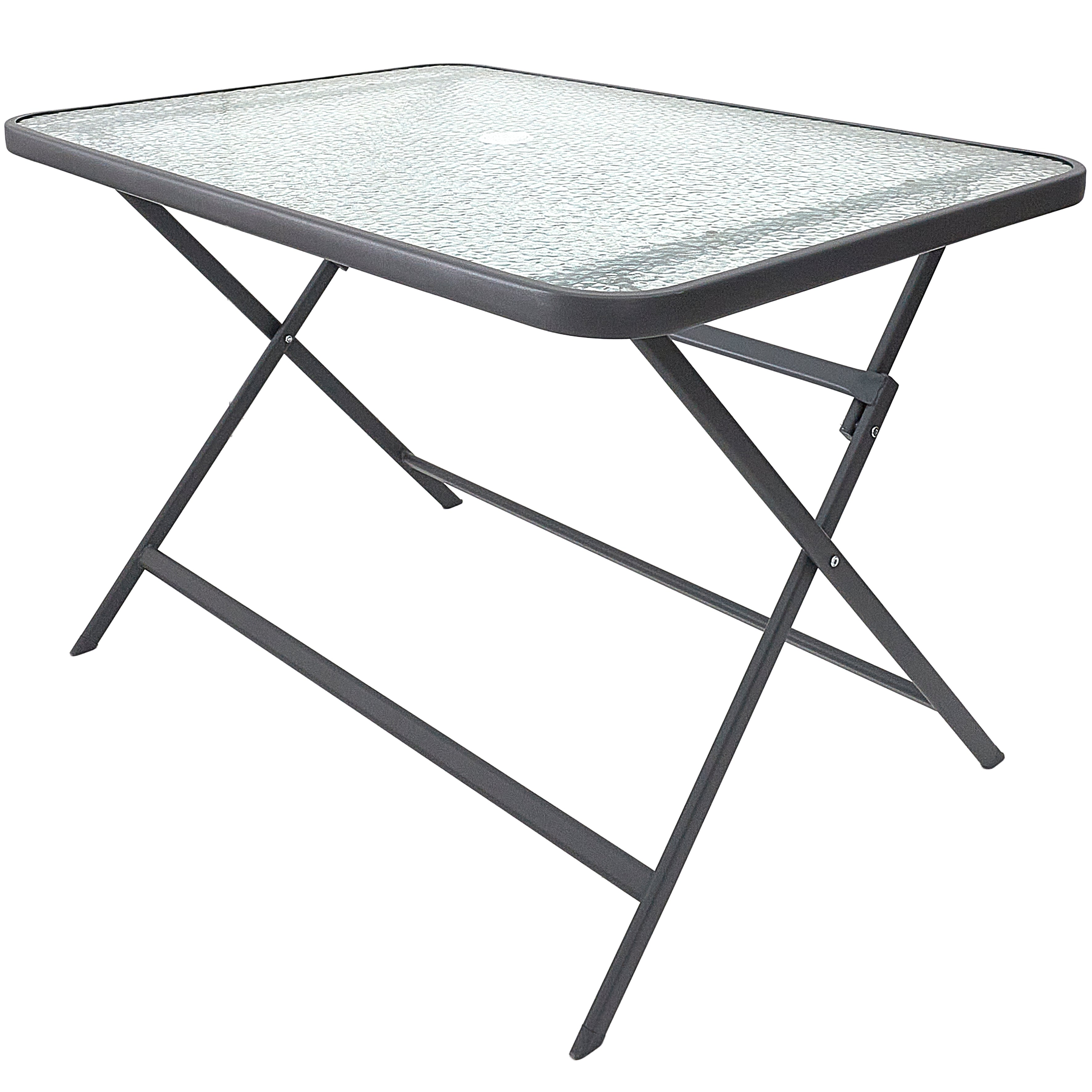 TABLE VERRE TREMPE FORMENTERA GRIS 110X70