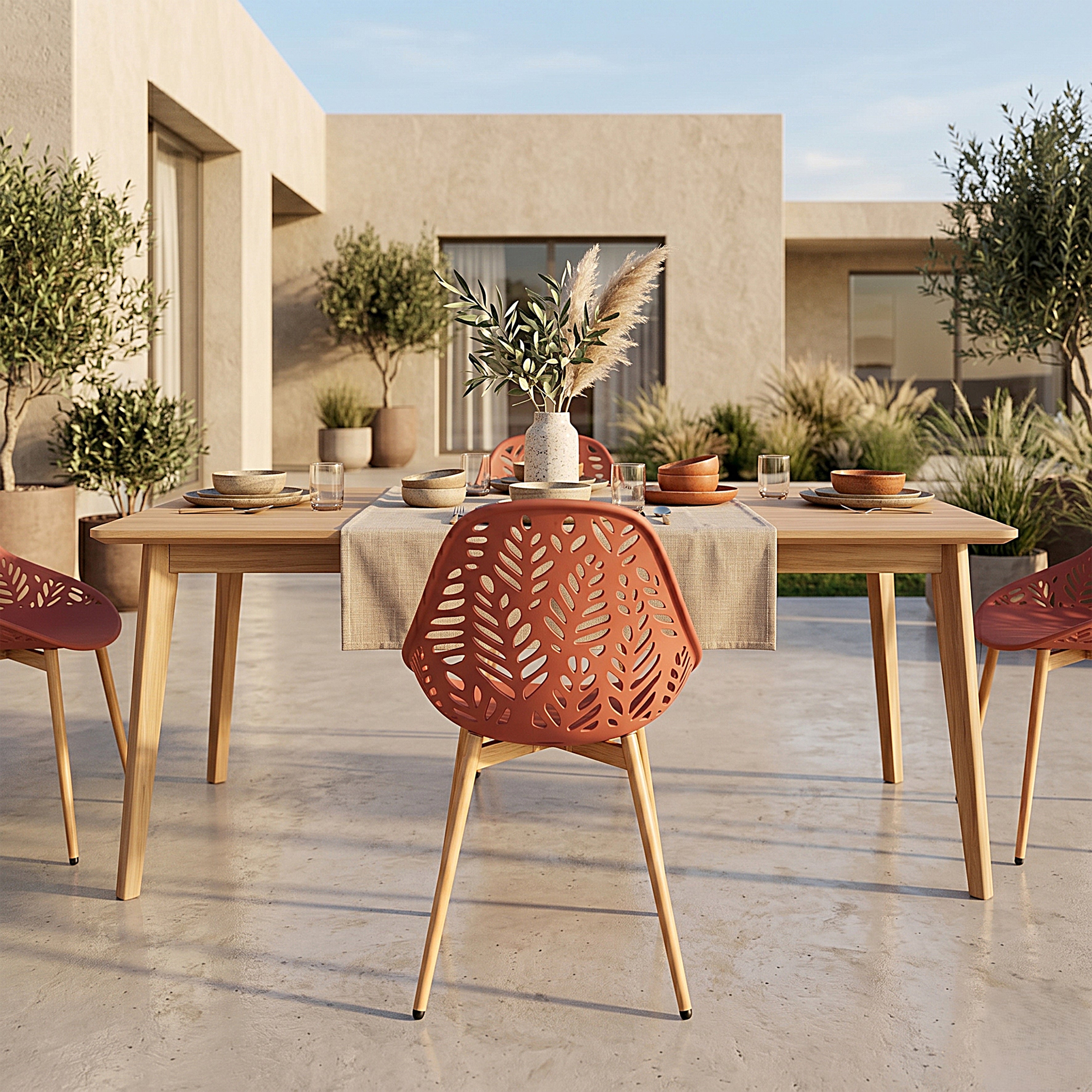 CHAISE LUCENA TERRACOTTA - LOT DE 4