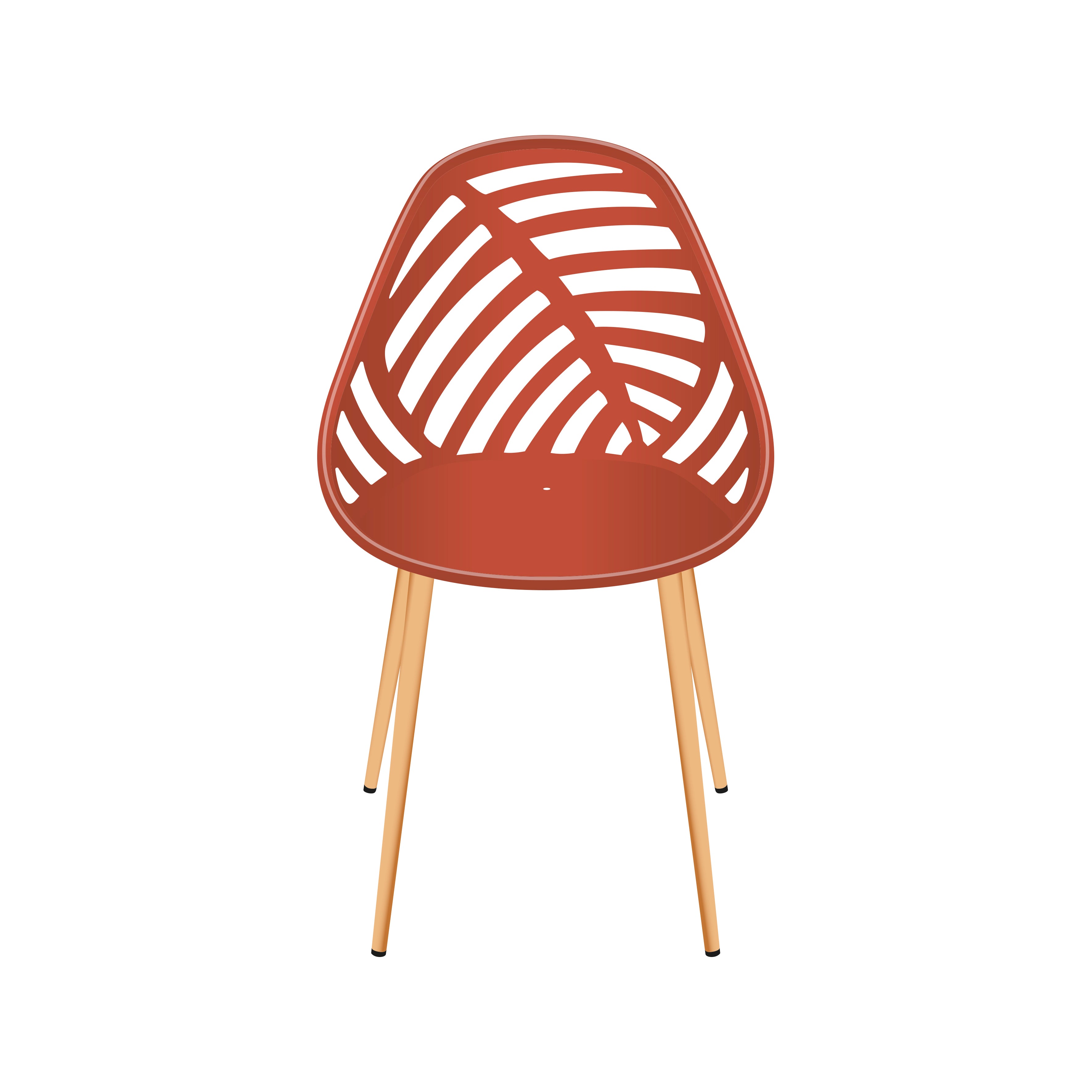 CHAISE ALAMEDA TERRACOTTA - LOT DE 4