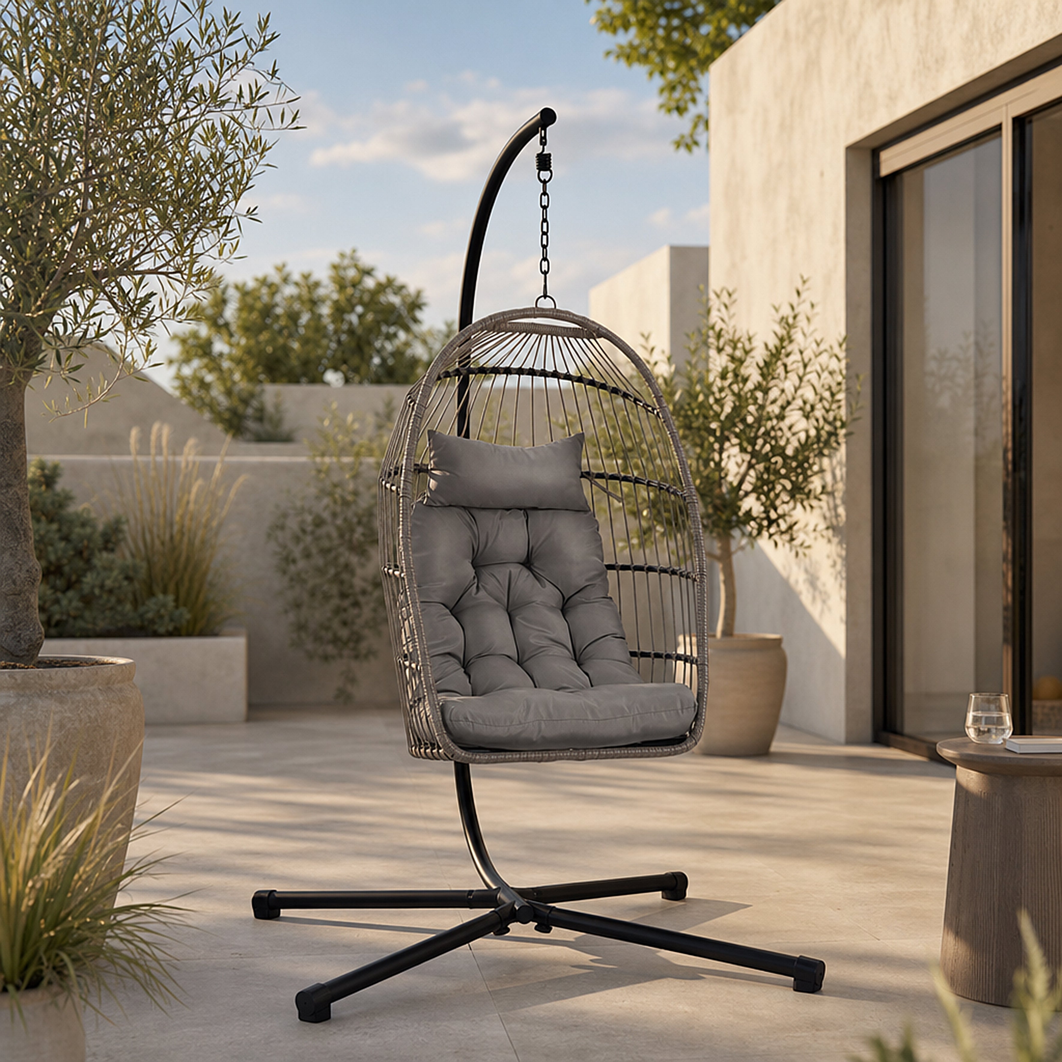FAUTEUIL SUSPENDU HANOI GRIS