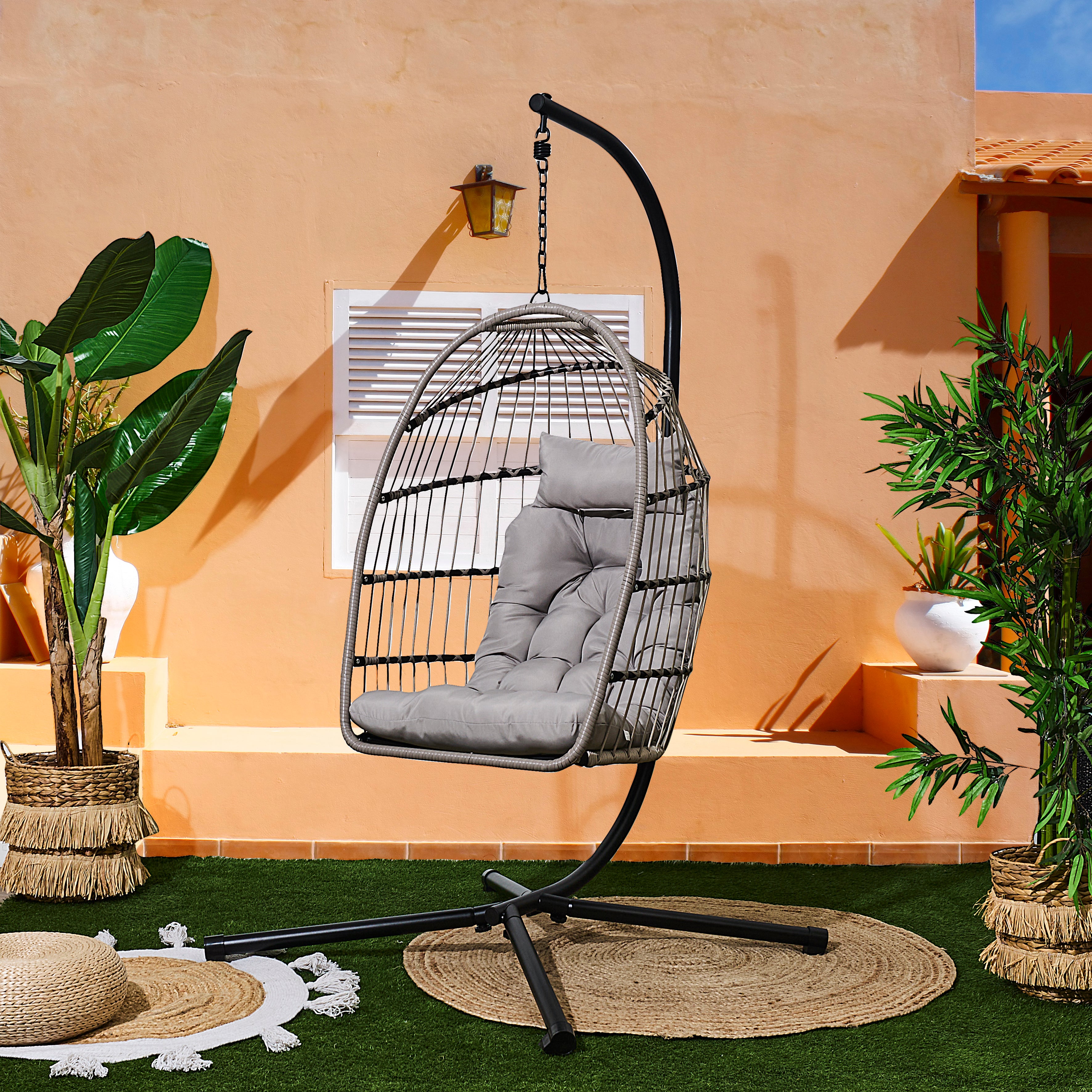 FAUTEUIL SUSPENDU HANOI GRIS