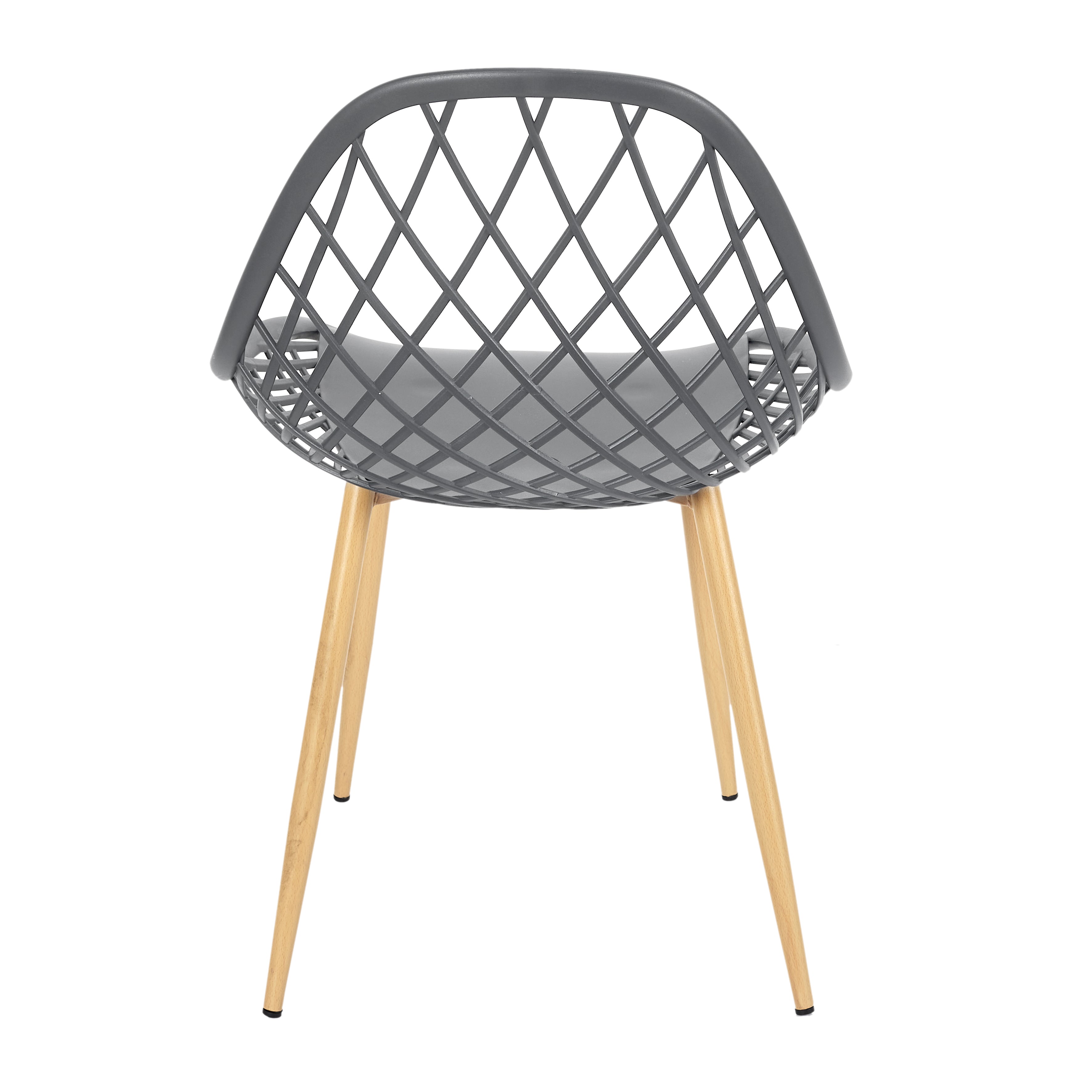 CHAISE EXTERIEUR PP MALAGA GRIS - LOT DE 4