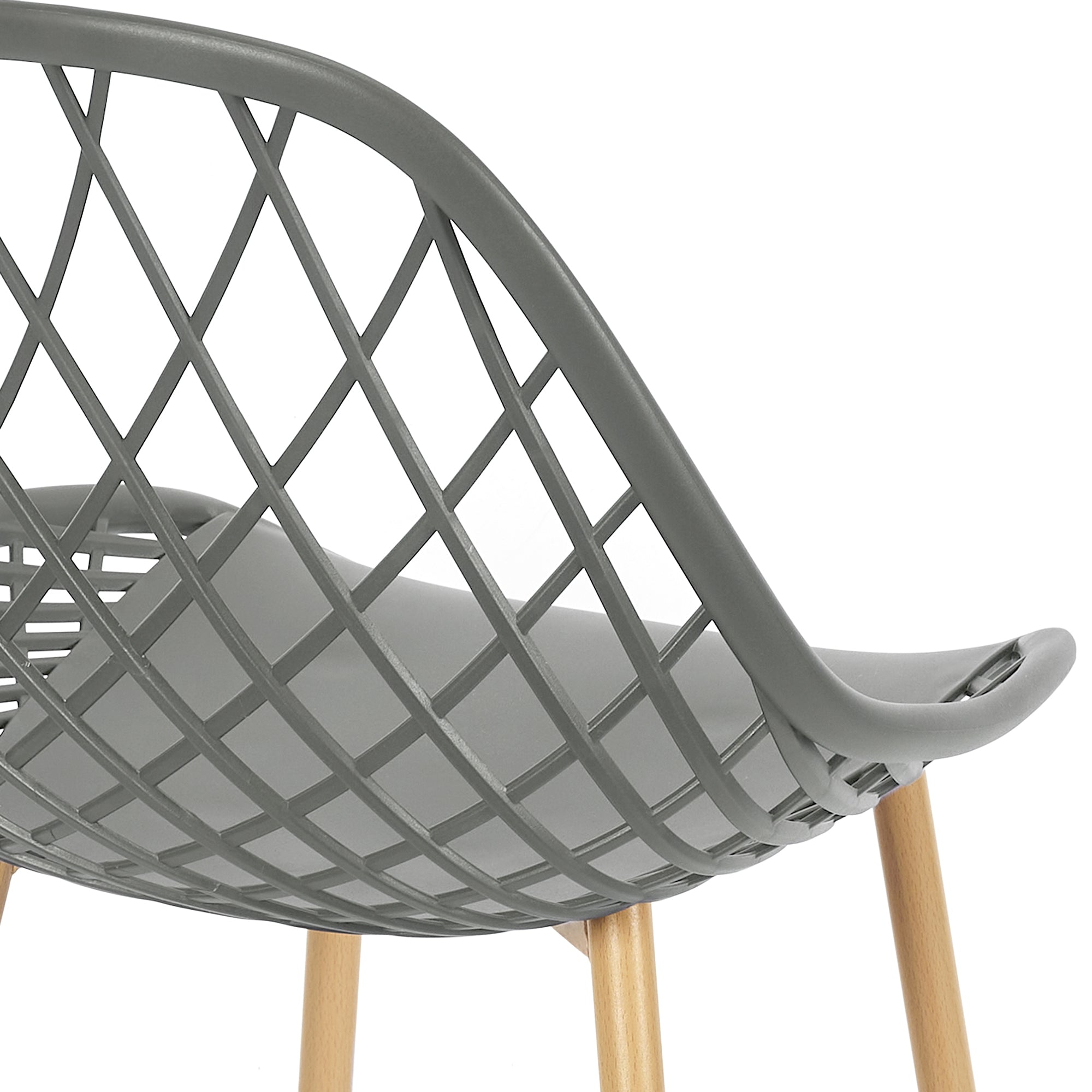 CHAISE EXTERIEUR PP MALAGA GRIS - LOT DE 4