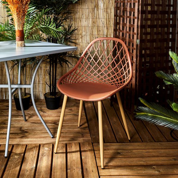 CHAISE EXTERIEUR PP MALAGA TERRACOTTA - LOT DE 4