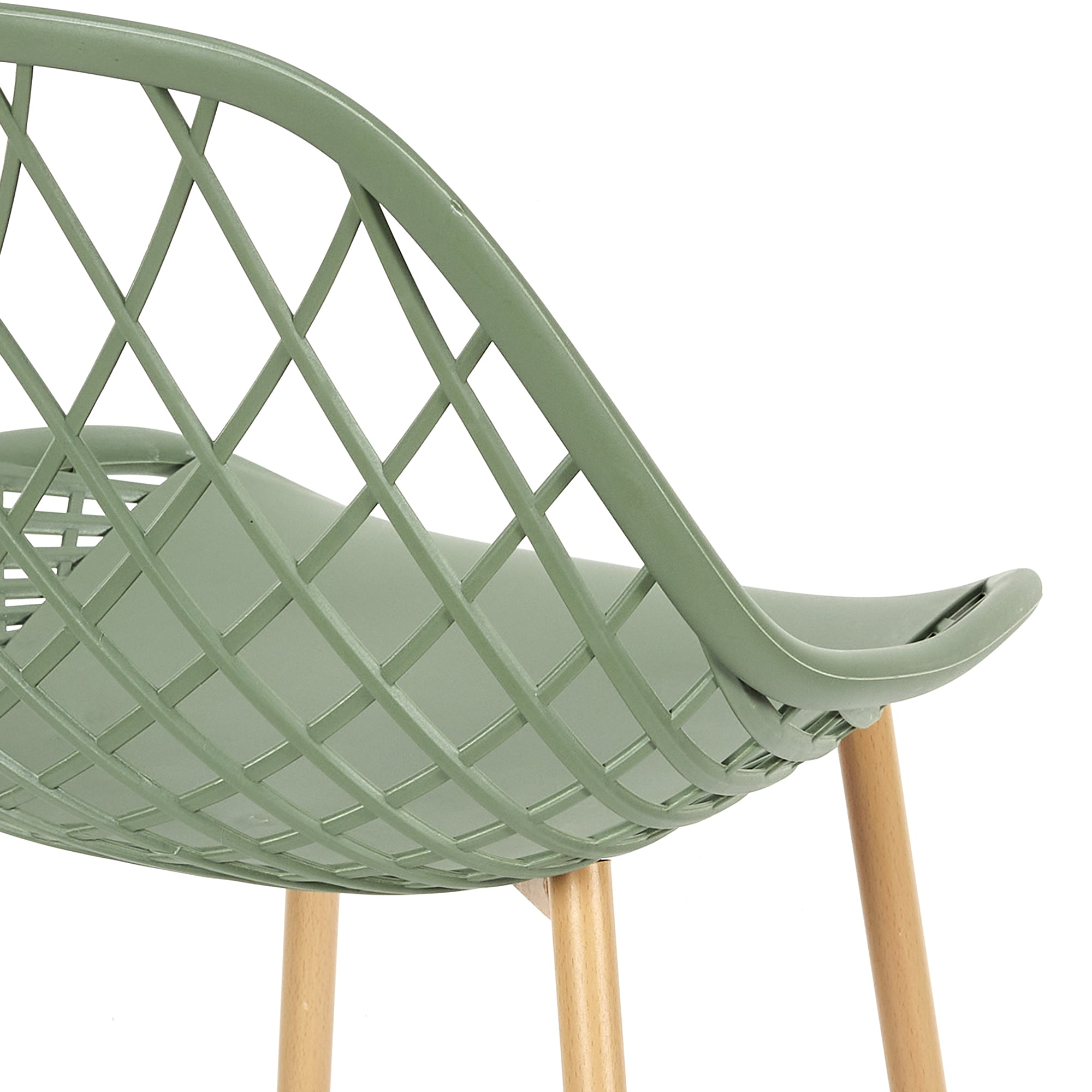 CHAISE EXTERIEUR PP MALAGA VERT - LOT DE 4