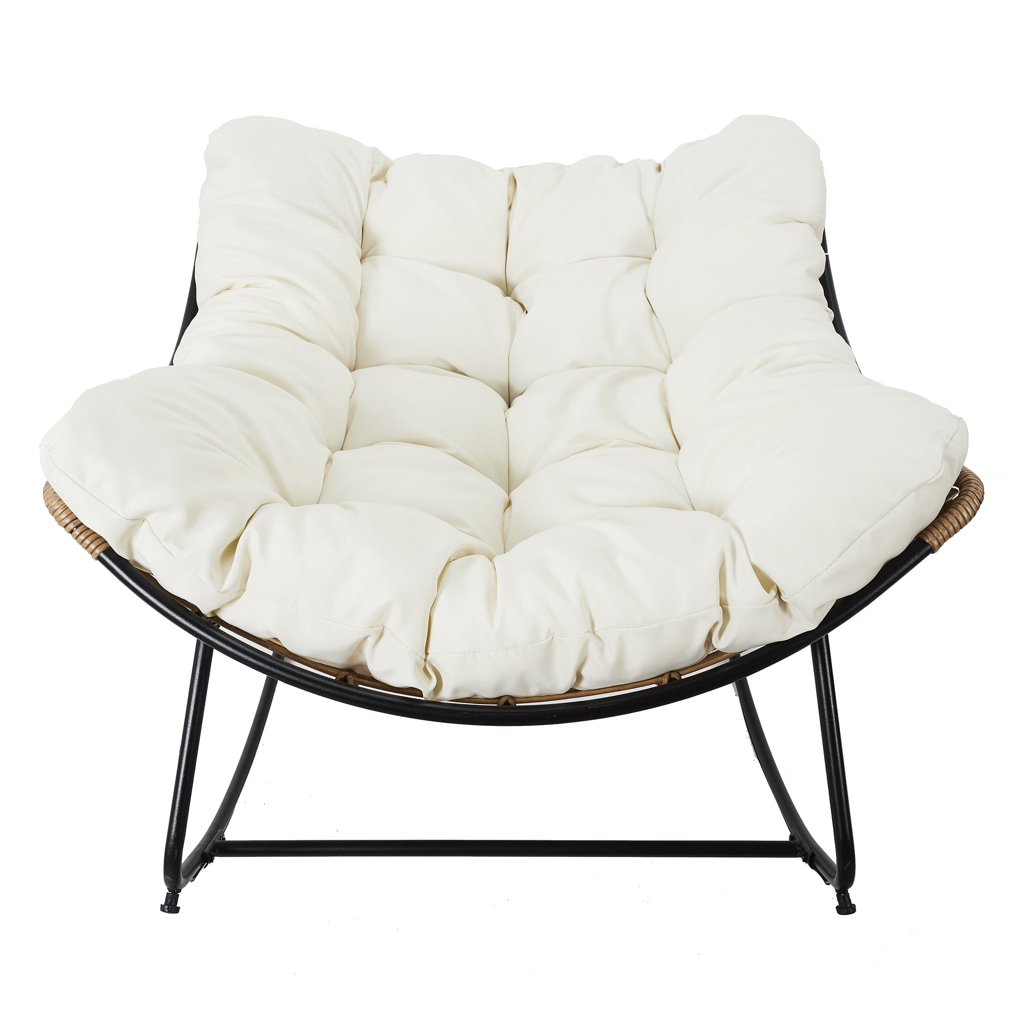 FAUTEUIL A BASCULE TULUM COUSSIN BEIGE
