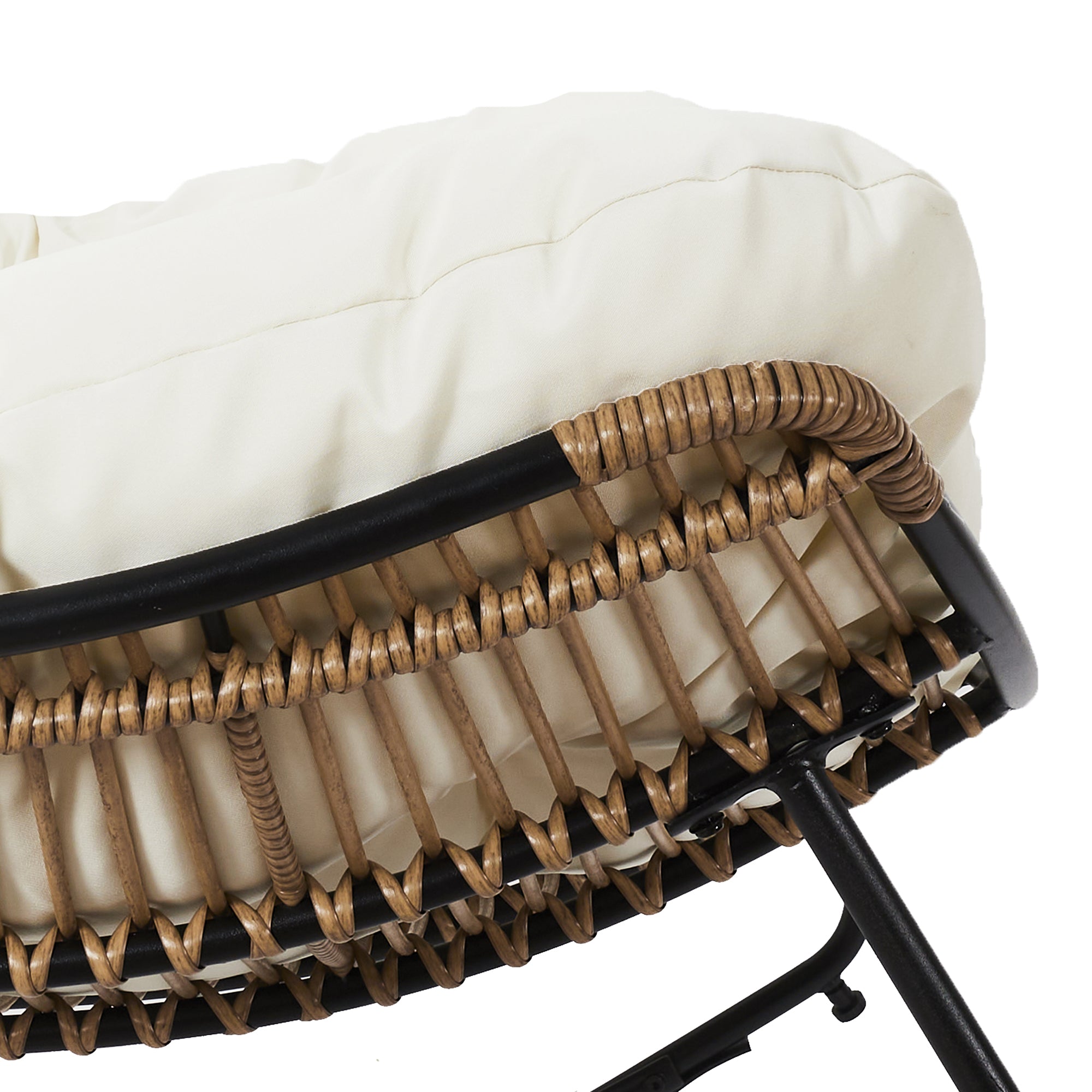 FAUTEUIL A BASCULE TULUM COUSSIN BEIGE