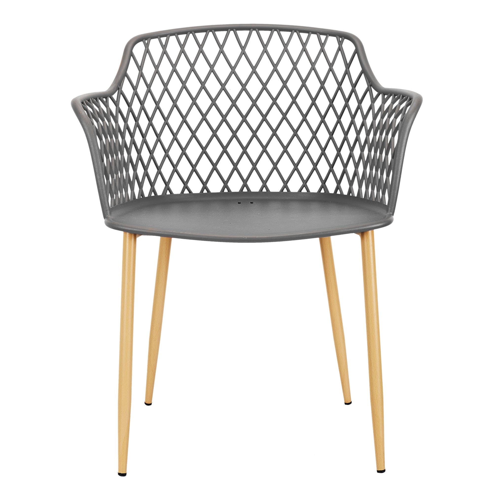 FAUTEUIL EXTERIEUR MALAGA GRIS - LOT DE 4