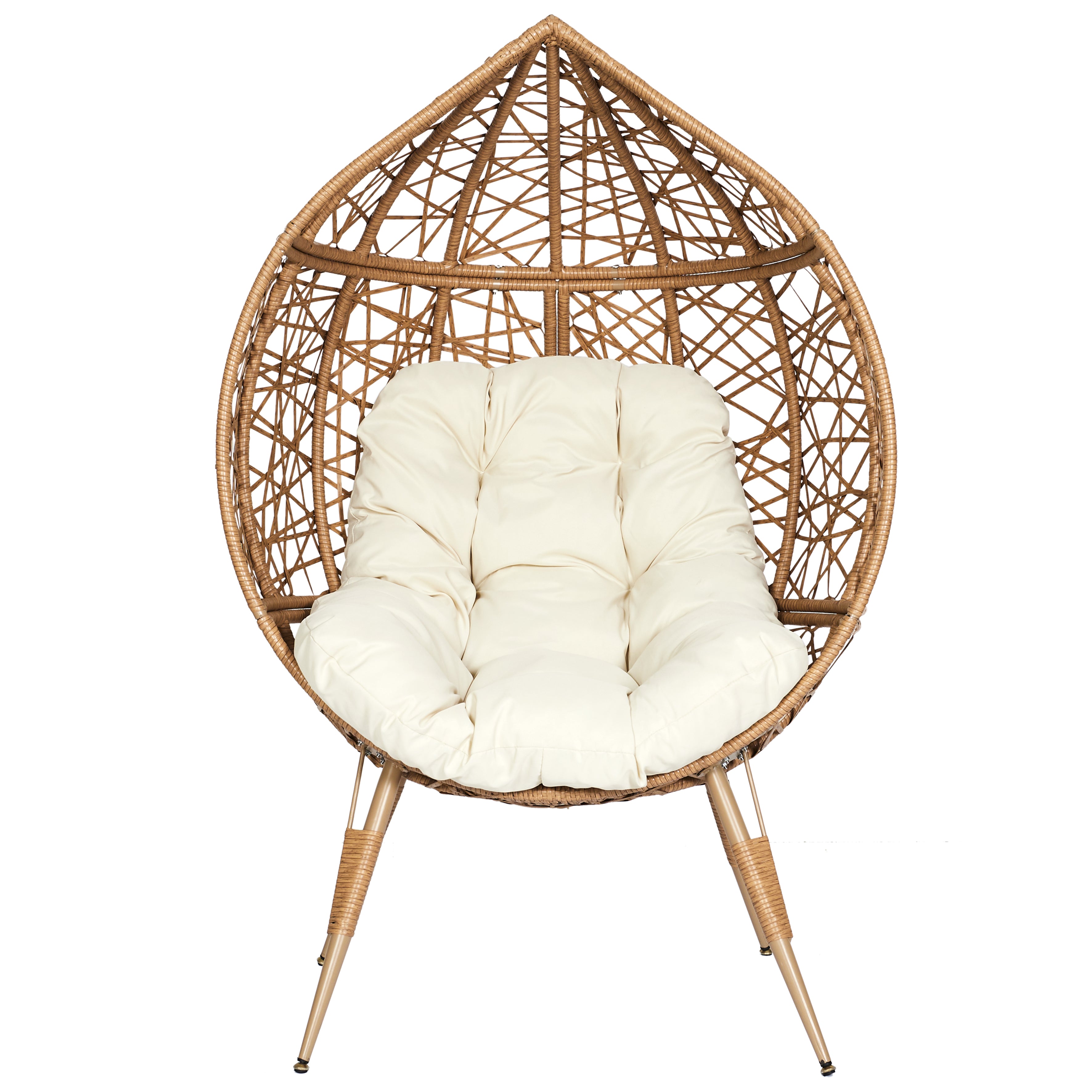 FAUTEUIL OEUF COUSSIN BEIGE