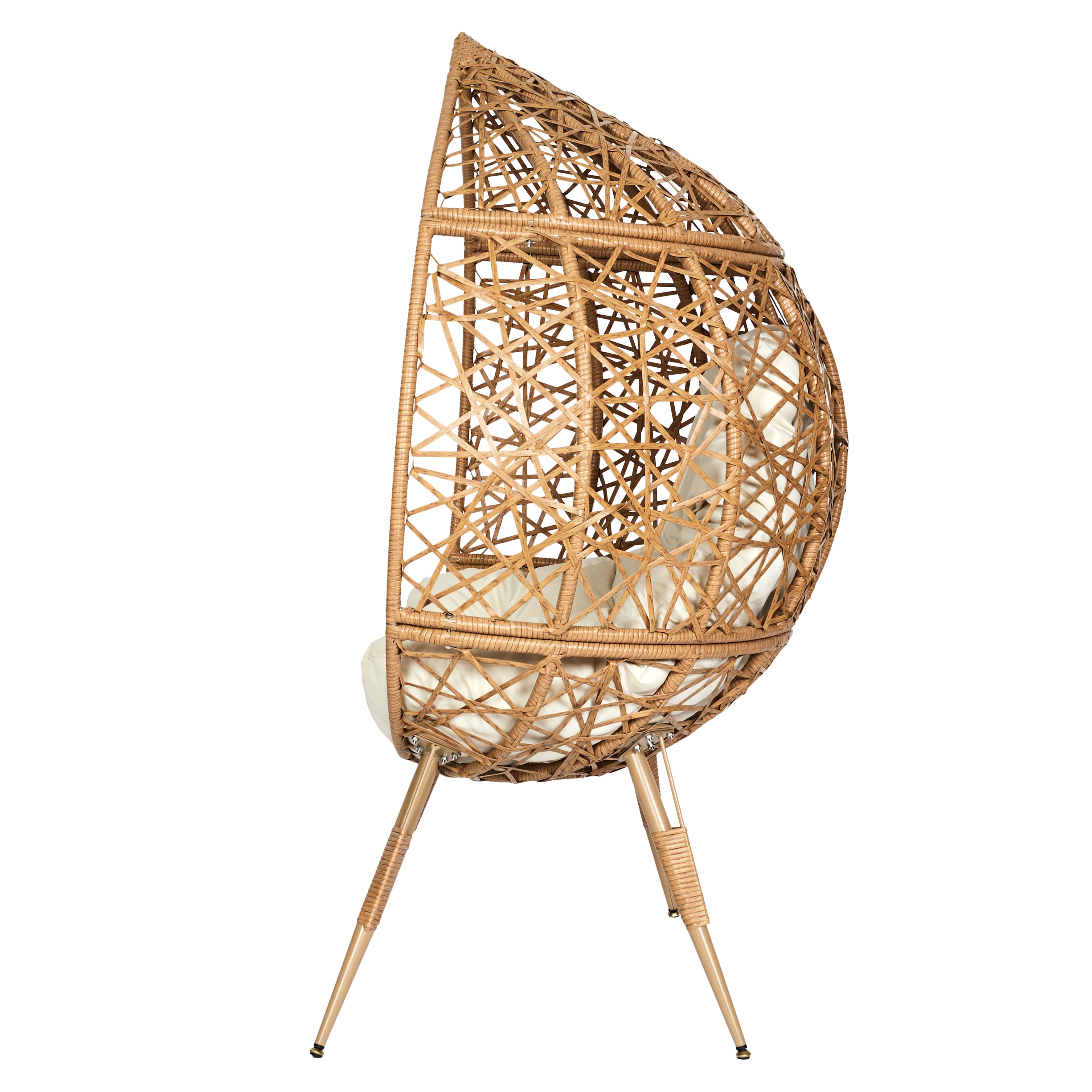 FAUTEUIL OEUF COUSSIN BEIGE