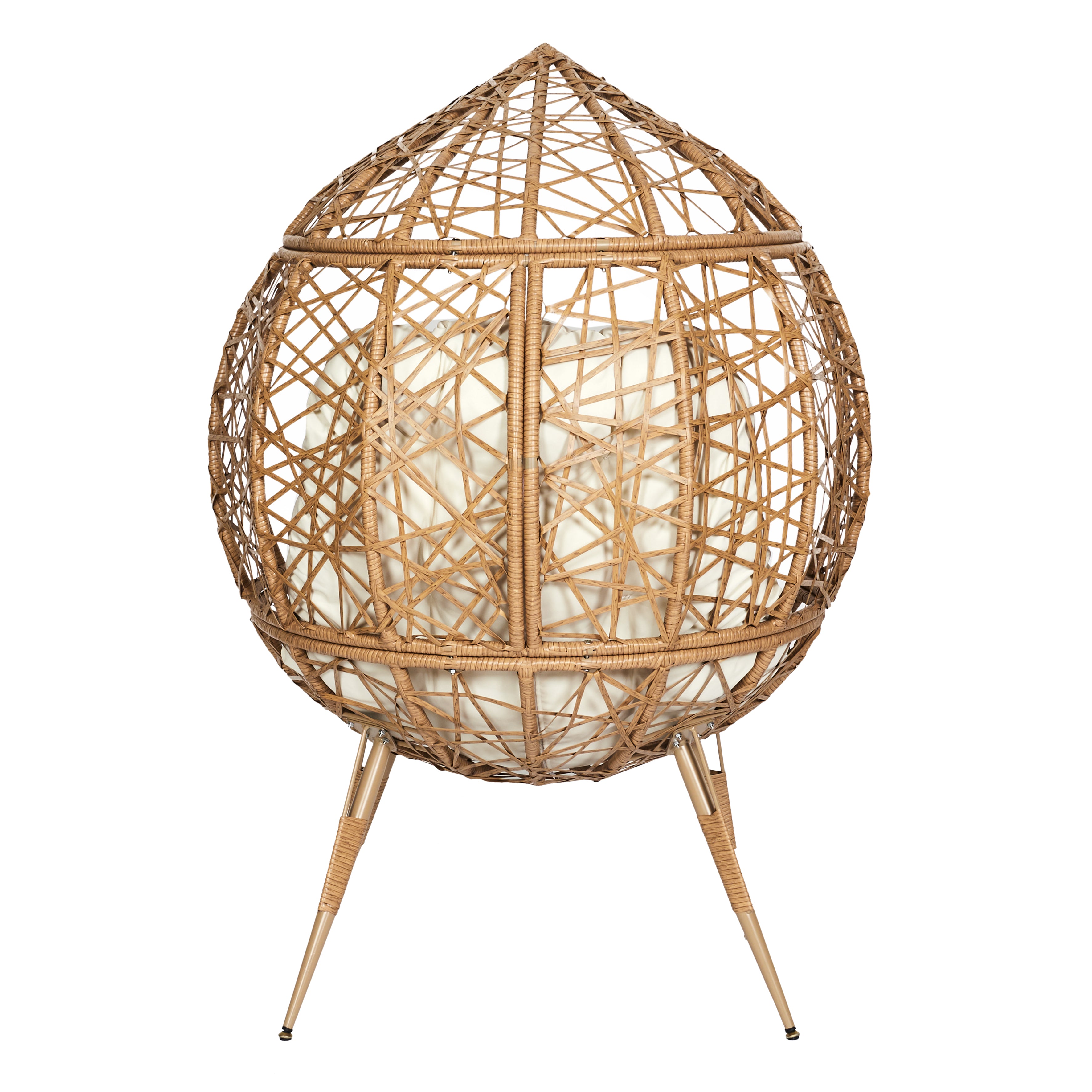 FAUTEUIL OEUF COUSSIN BEIGE