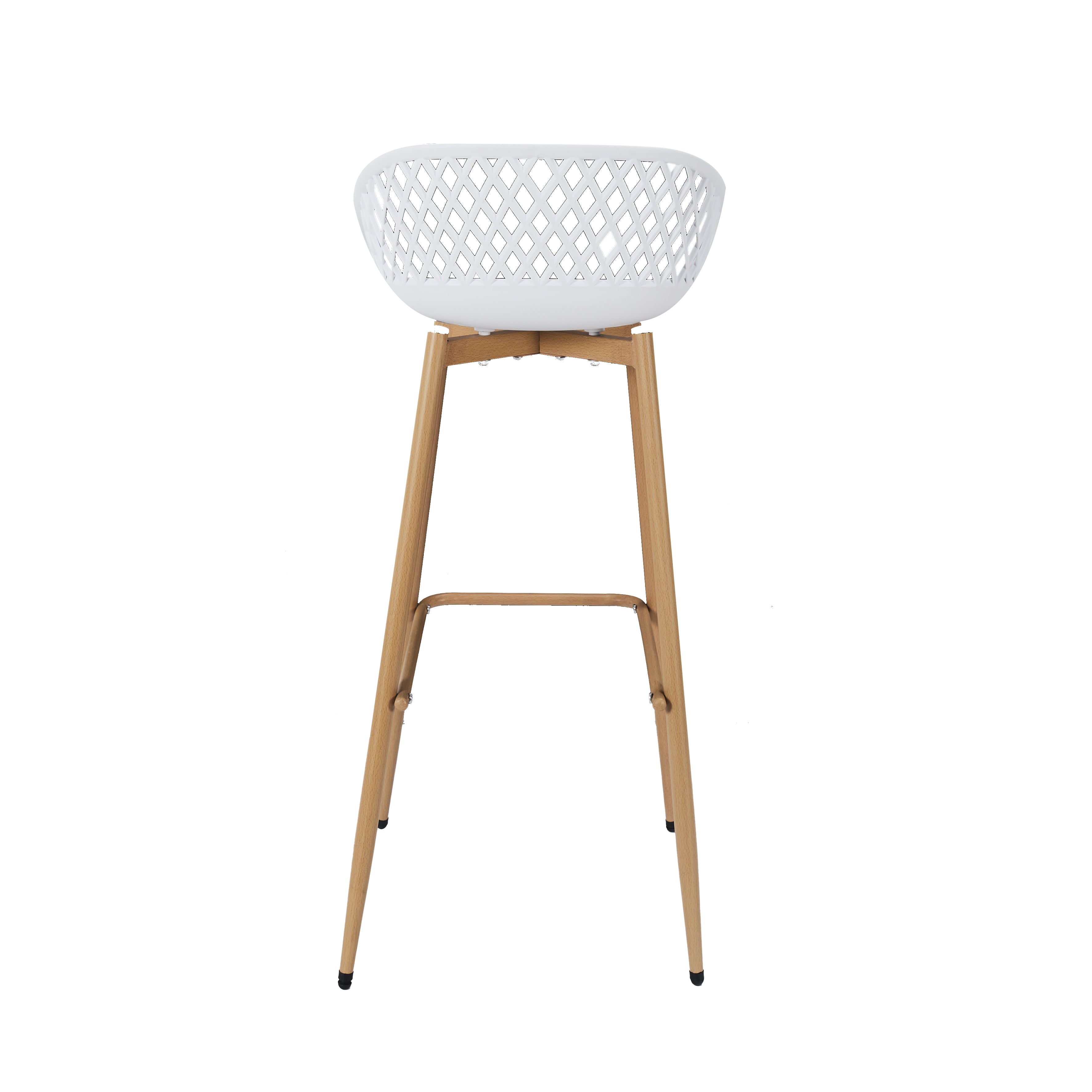 TABOURET DE BAR MALAGA BLANC - LOT DE 2