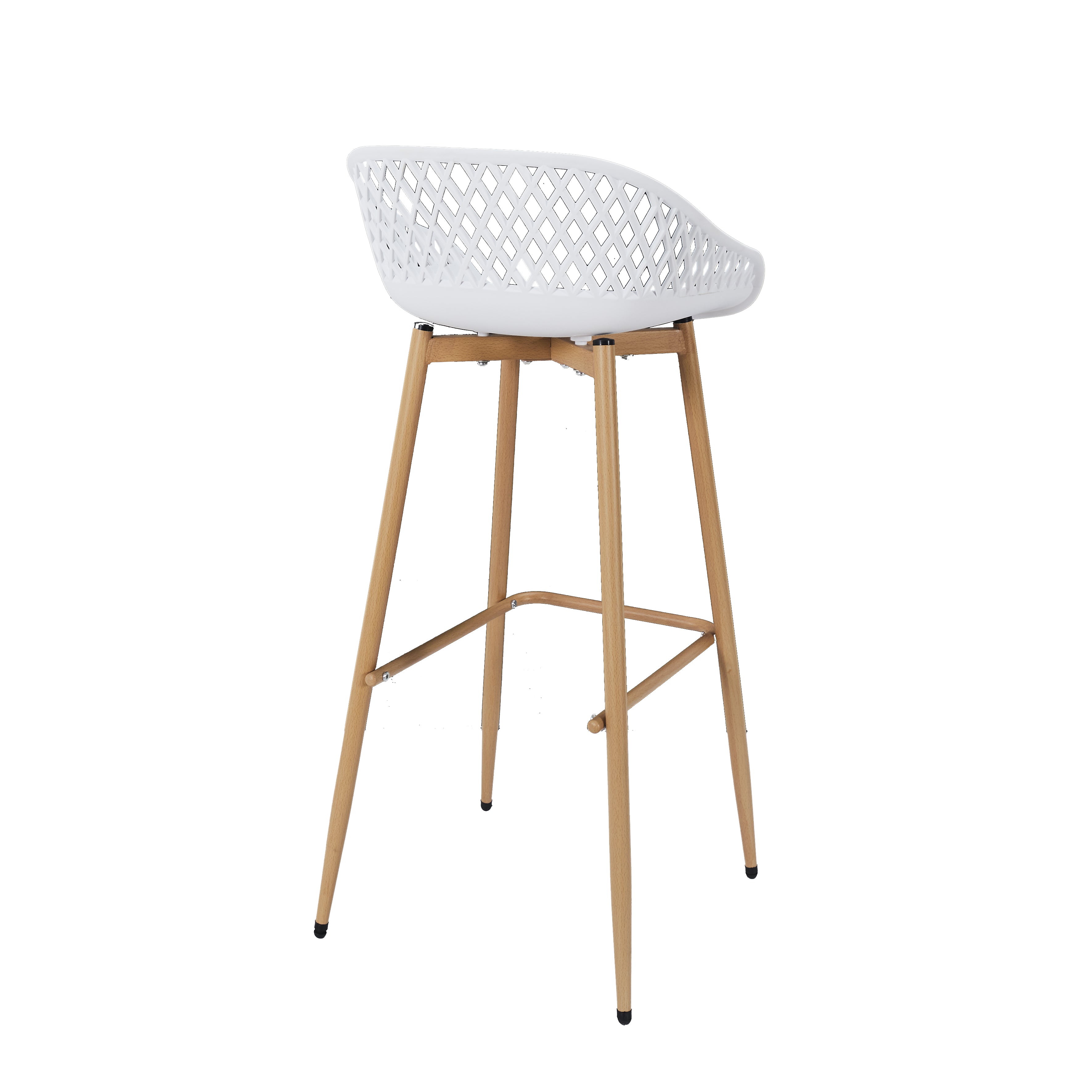 TABOURET DE BAR MALAGA BLANC - LOT DE 2