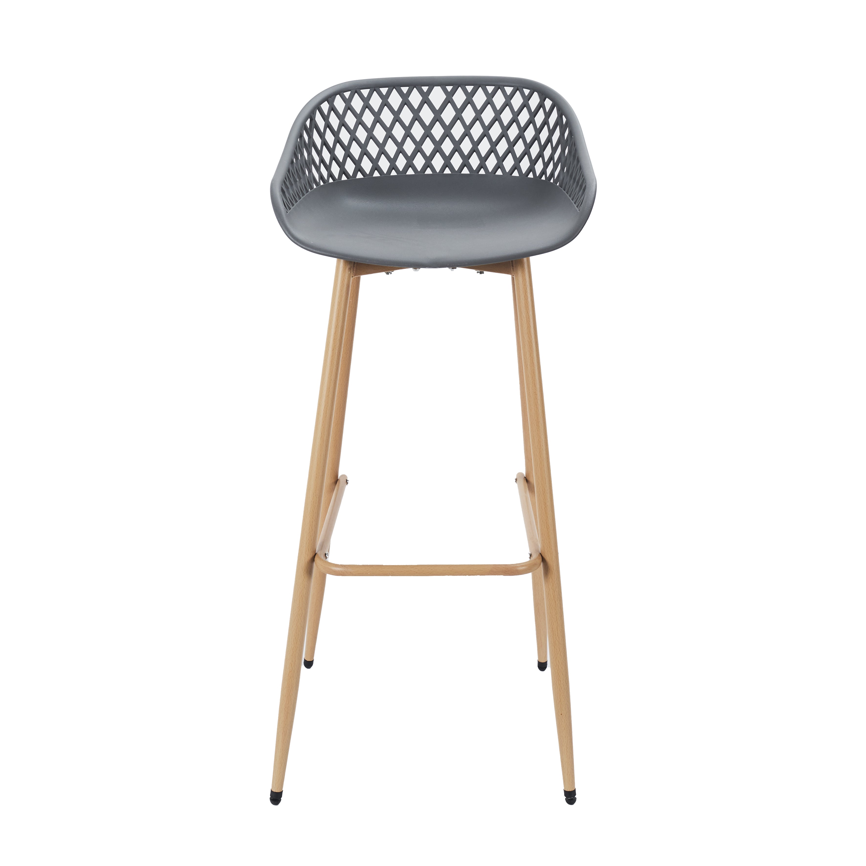 TABOURET DE BAR MALAGA GRIS - LOT DE 2