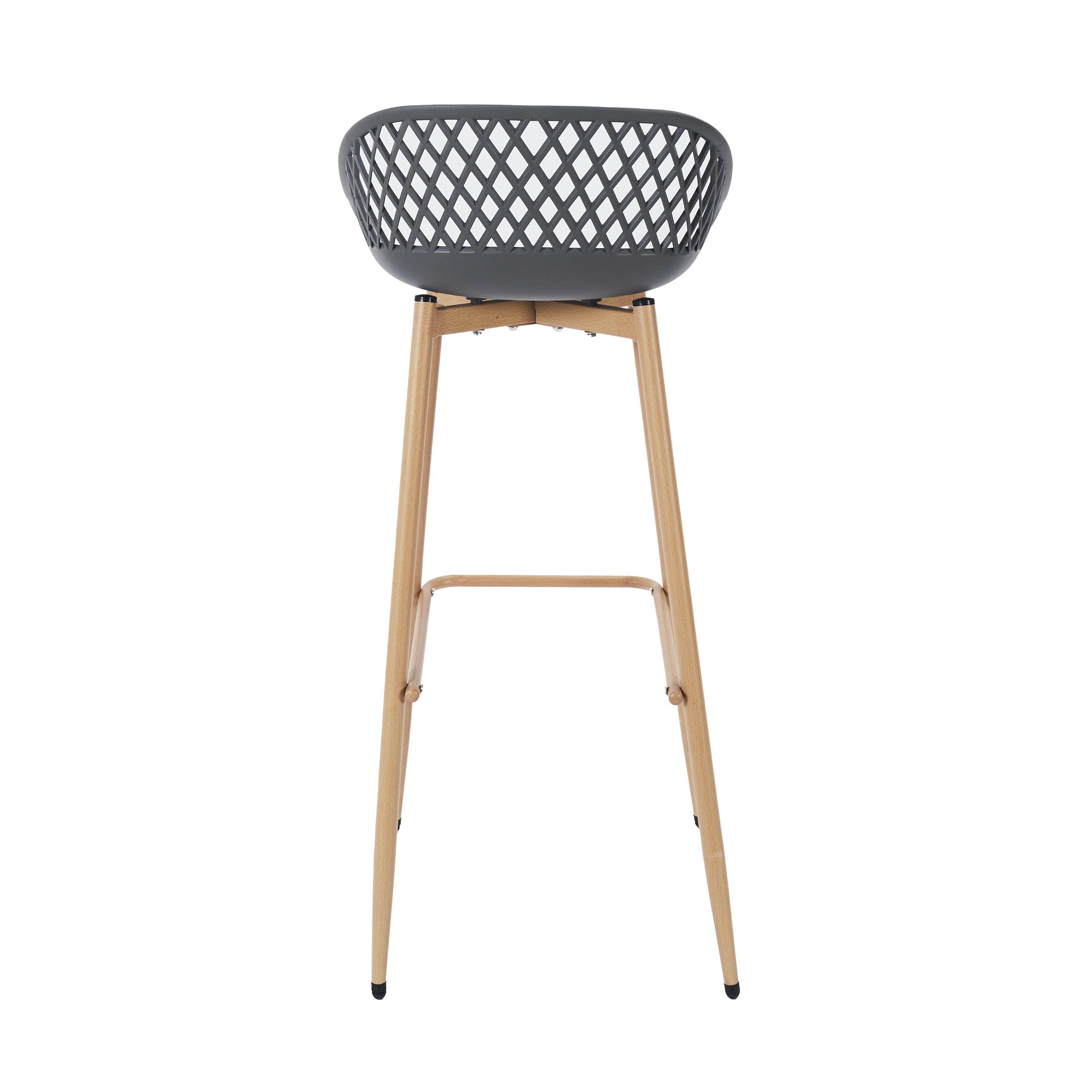 TABOURET DE BAR MALAGA GRIS - LOT DE 2