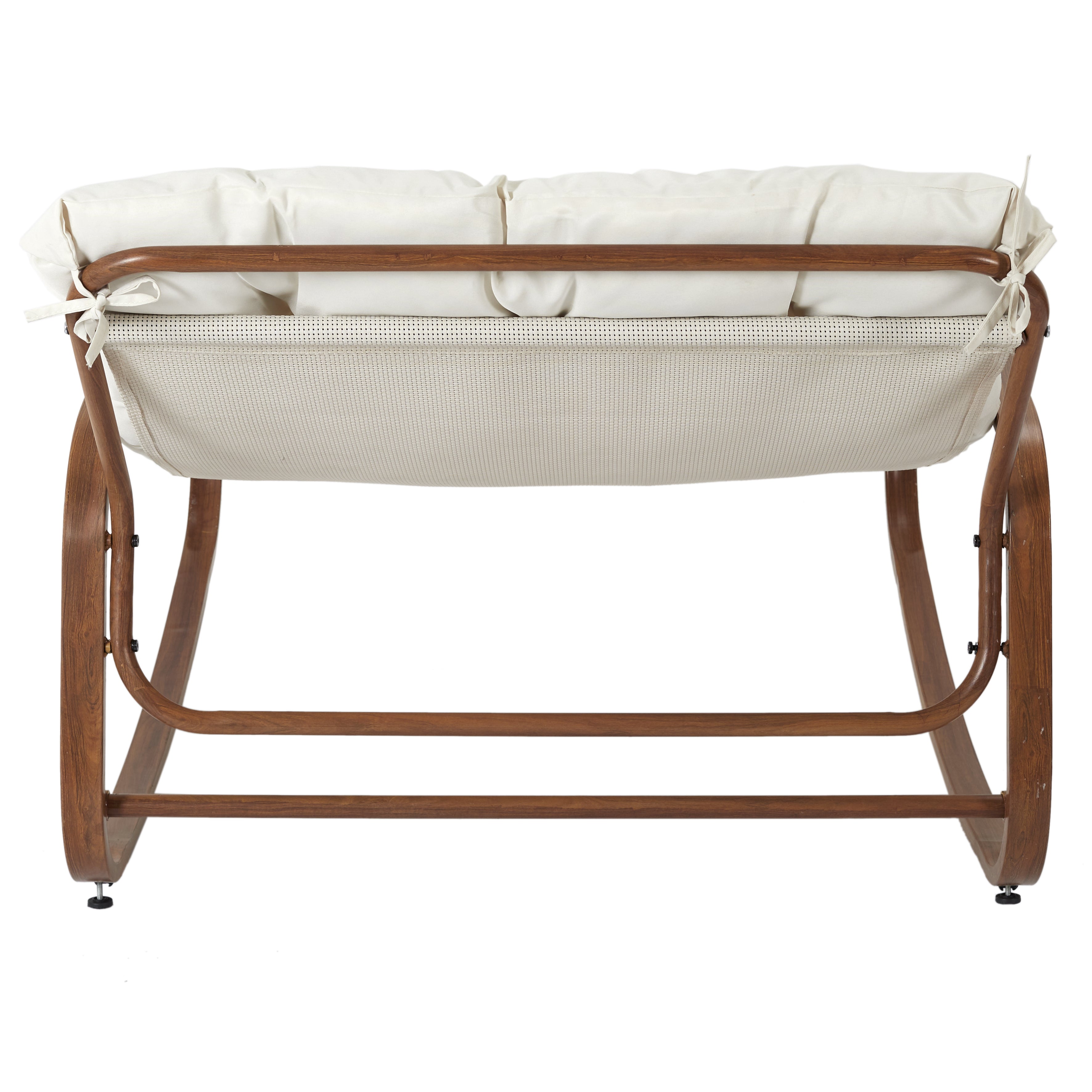 FAUTEUIL A BASCULE MIAMI BLANC IMITATION BOIS