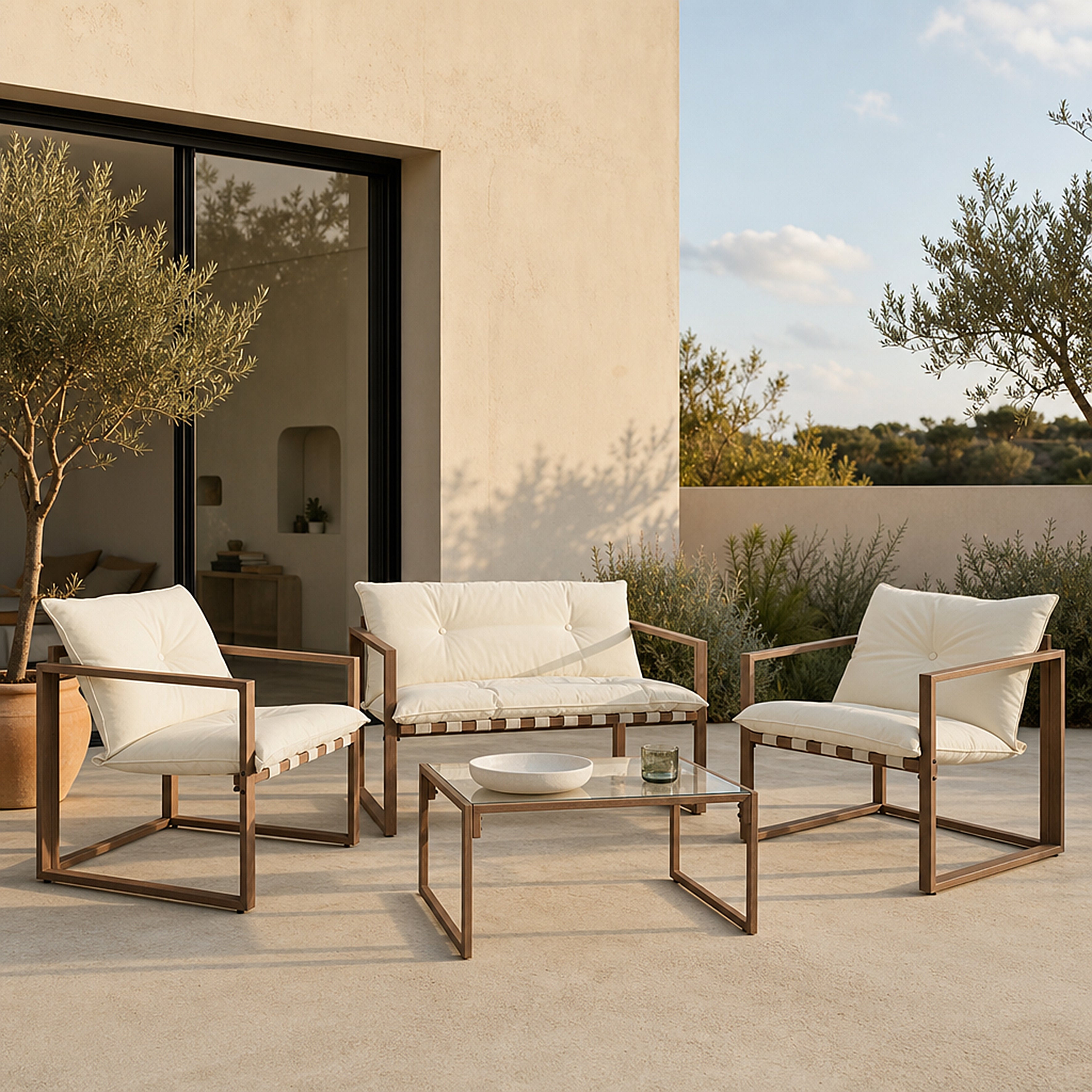 SALON DE JARDIN CAGLIARI 4PCS