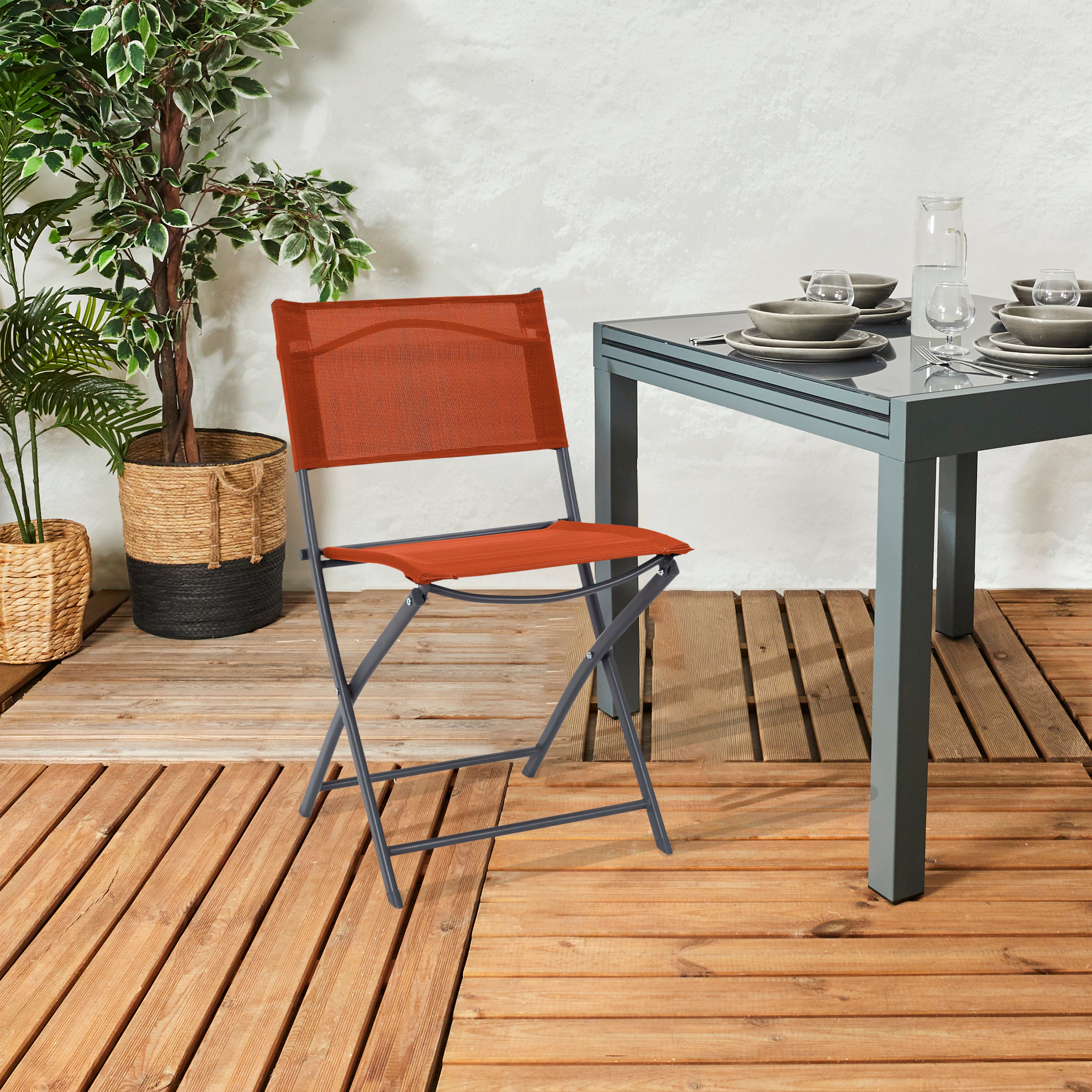 CHAISE ELBA TERRACOTTA - LOT DE 4