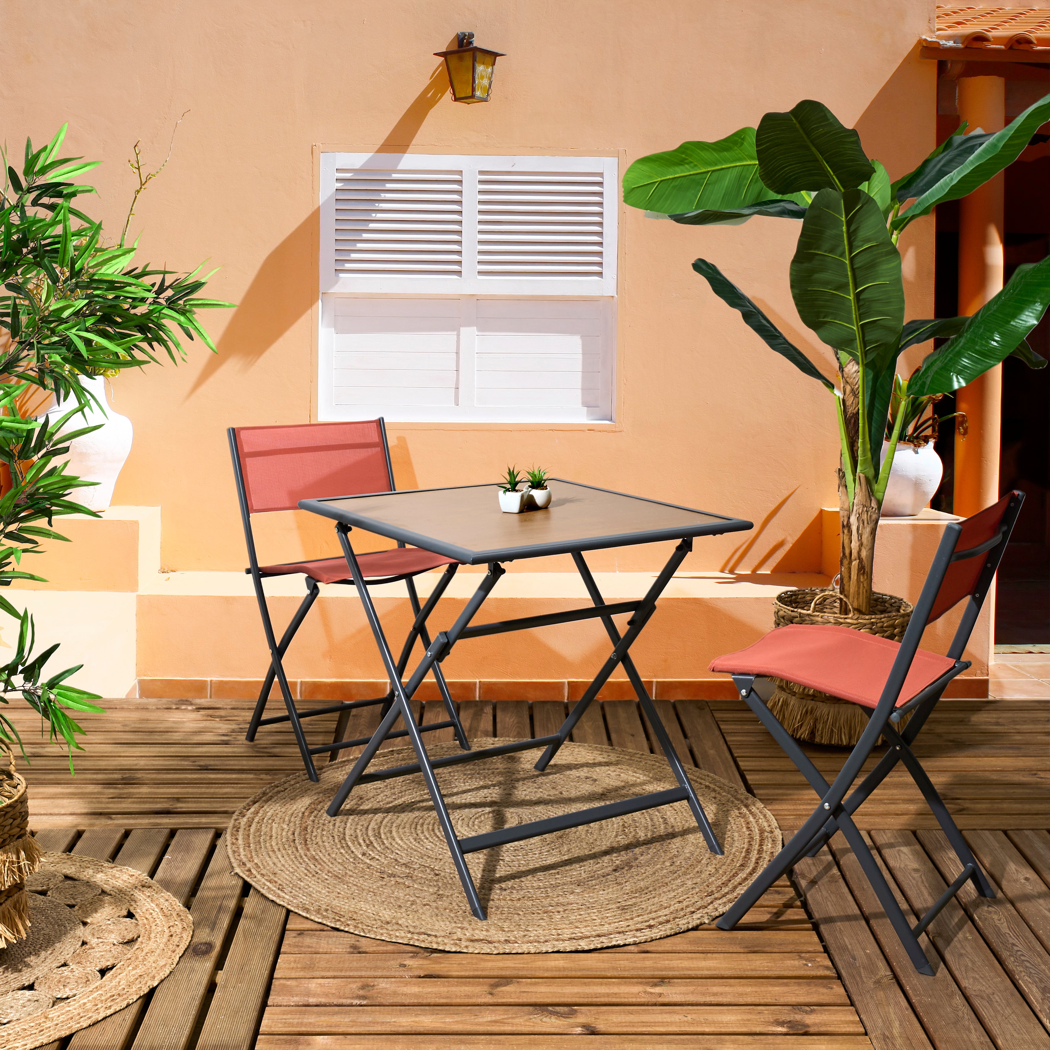 CHAISE ELBA TERRACOTTA - LOT DE 4