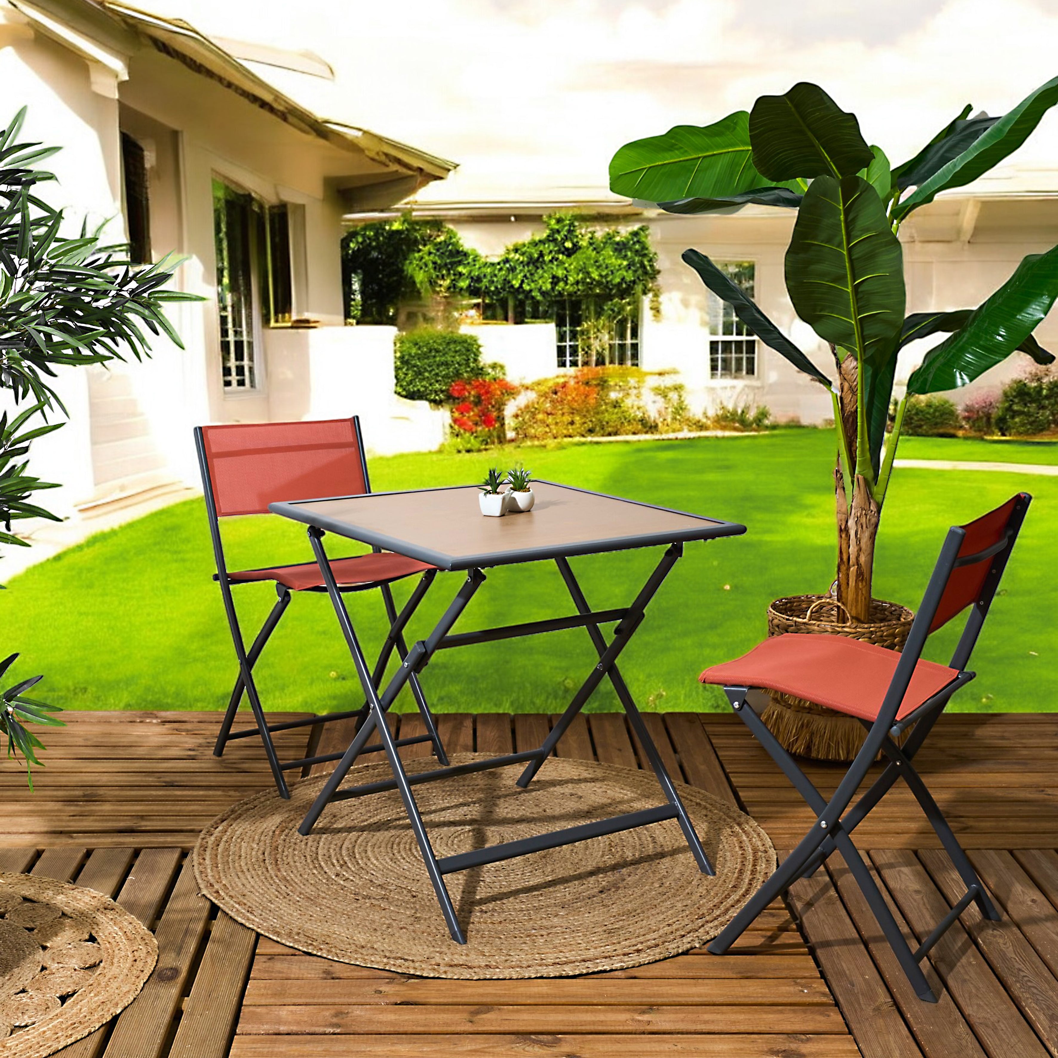 CHAISE ELBA TERRACOTTA - LOT DE 4