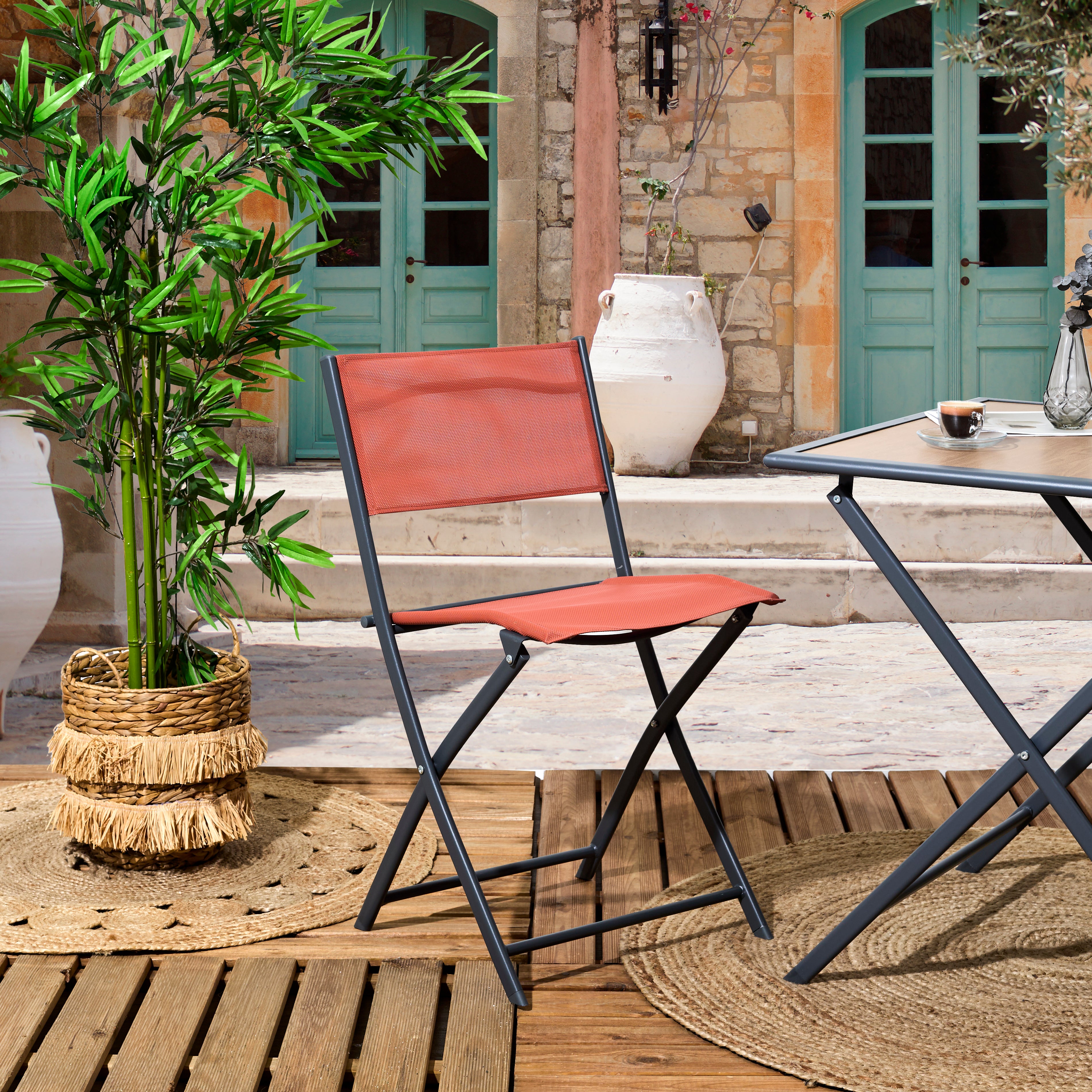 CHAISE ELBA TERRACOTTA - LOT DE 4