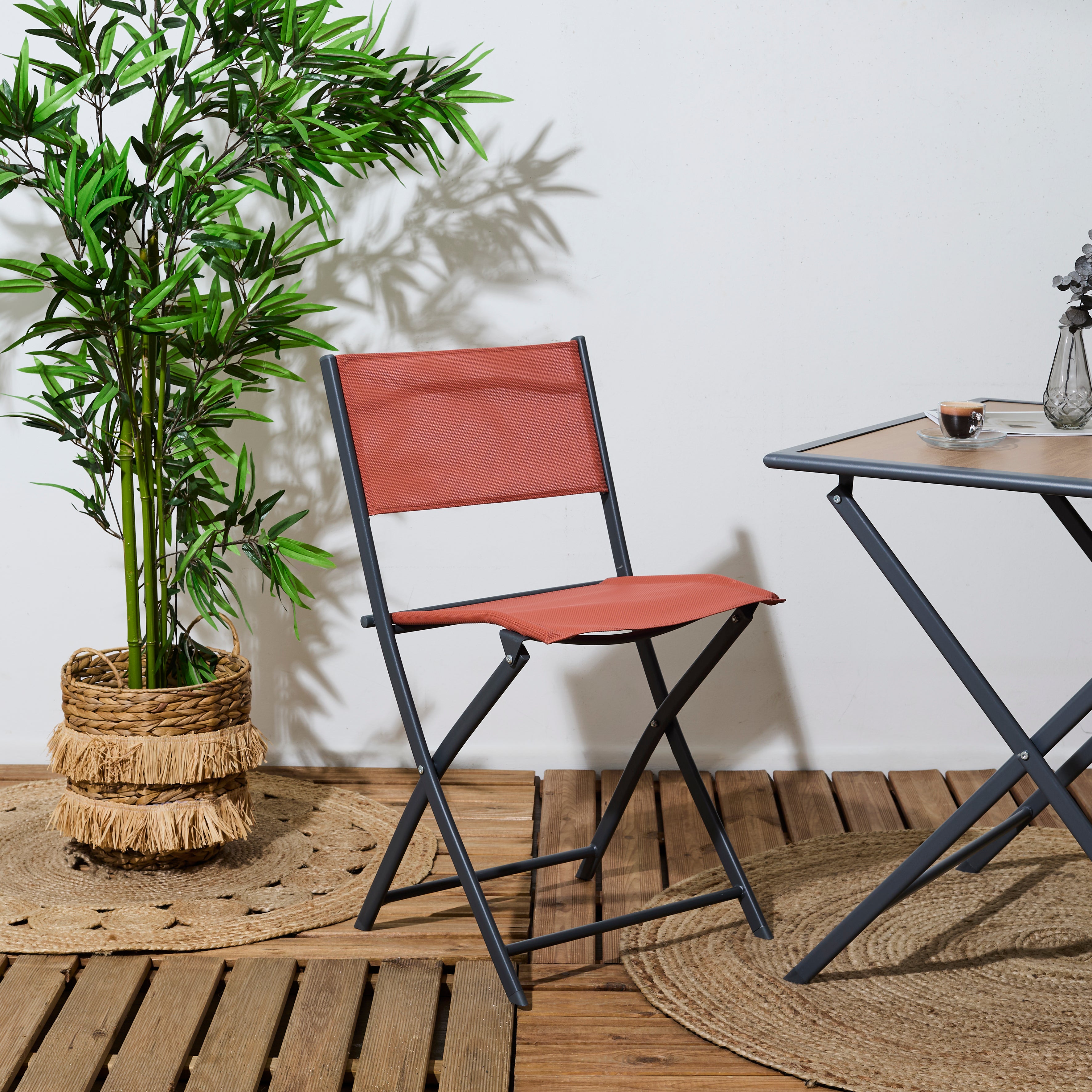 CHAISE ELBA TERRACOTTA - LOT DE 4