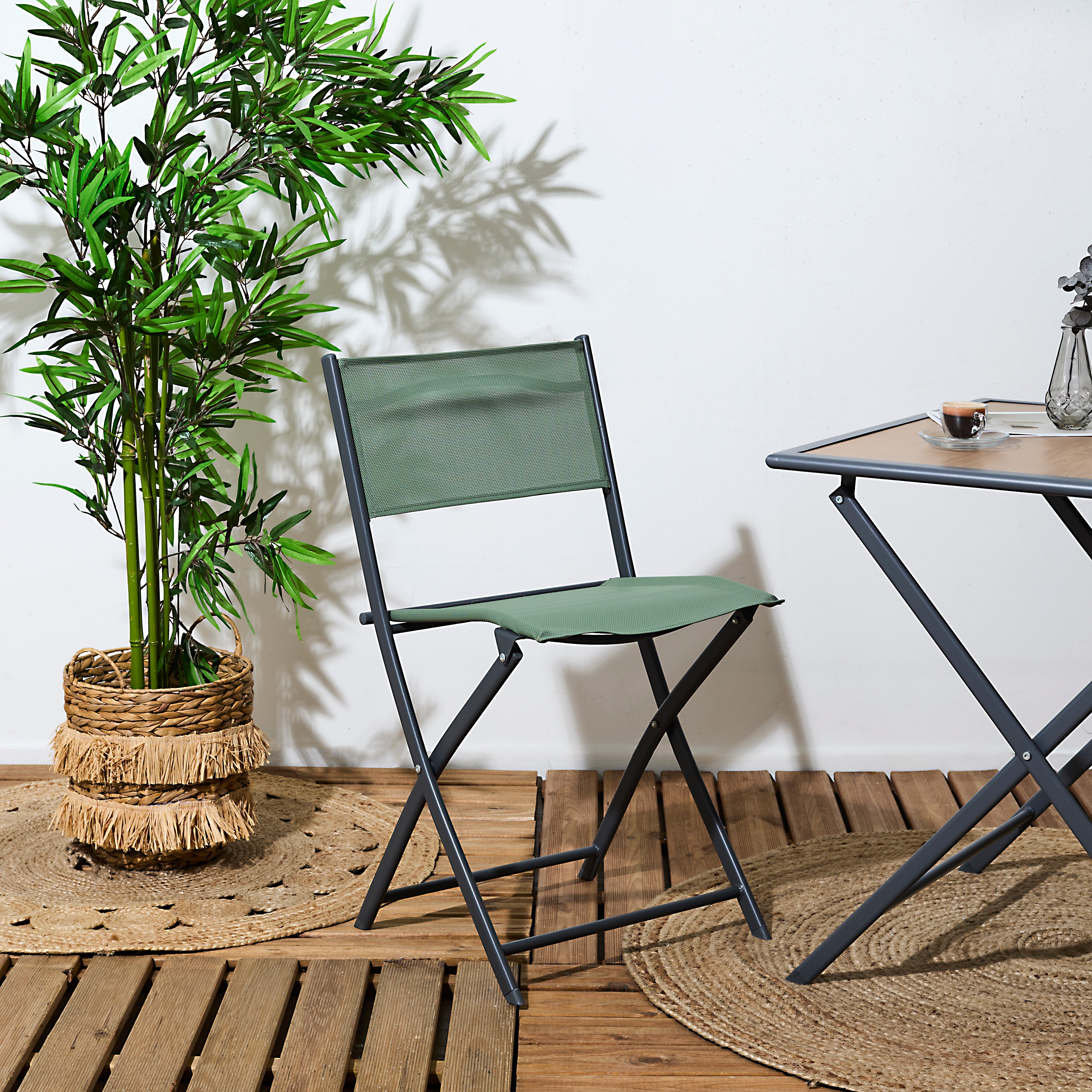 CHAISE ELBA KAKI - LOT DE 4