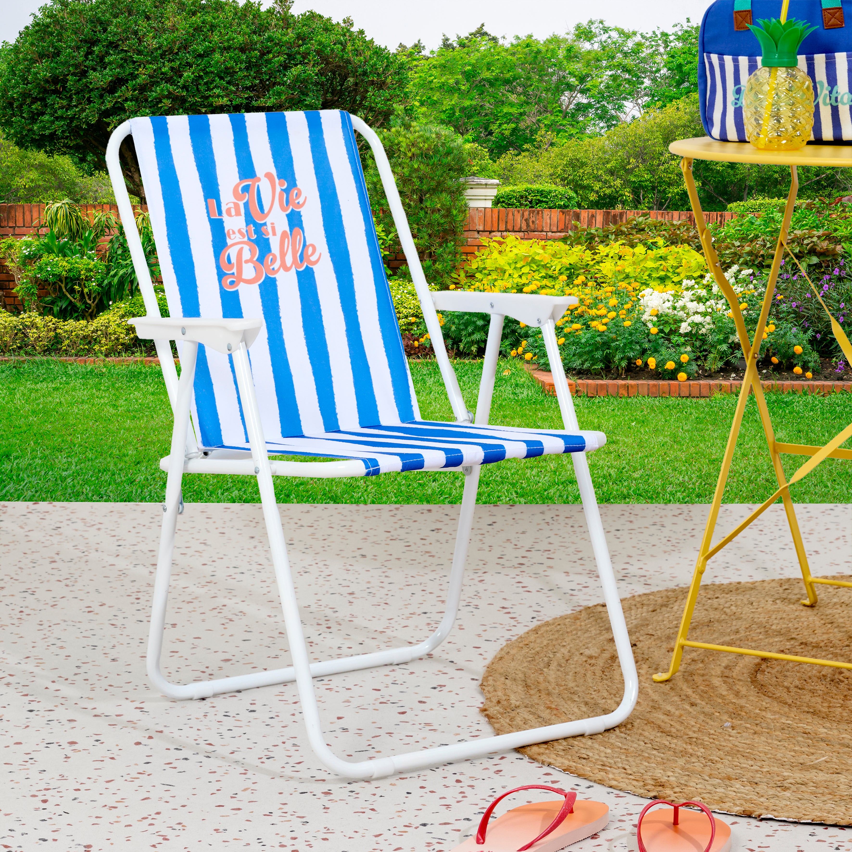 CHAISE PLIANTE DOLCE VITA BLEU