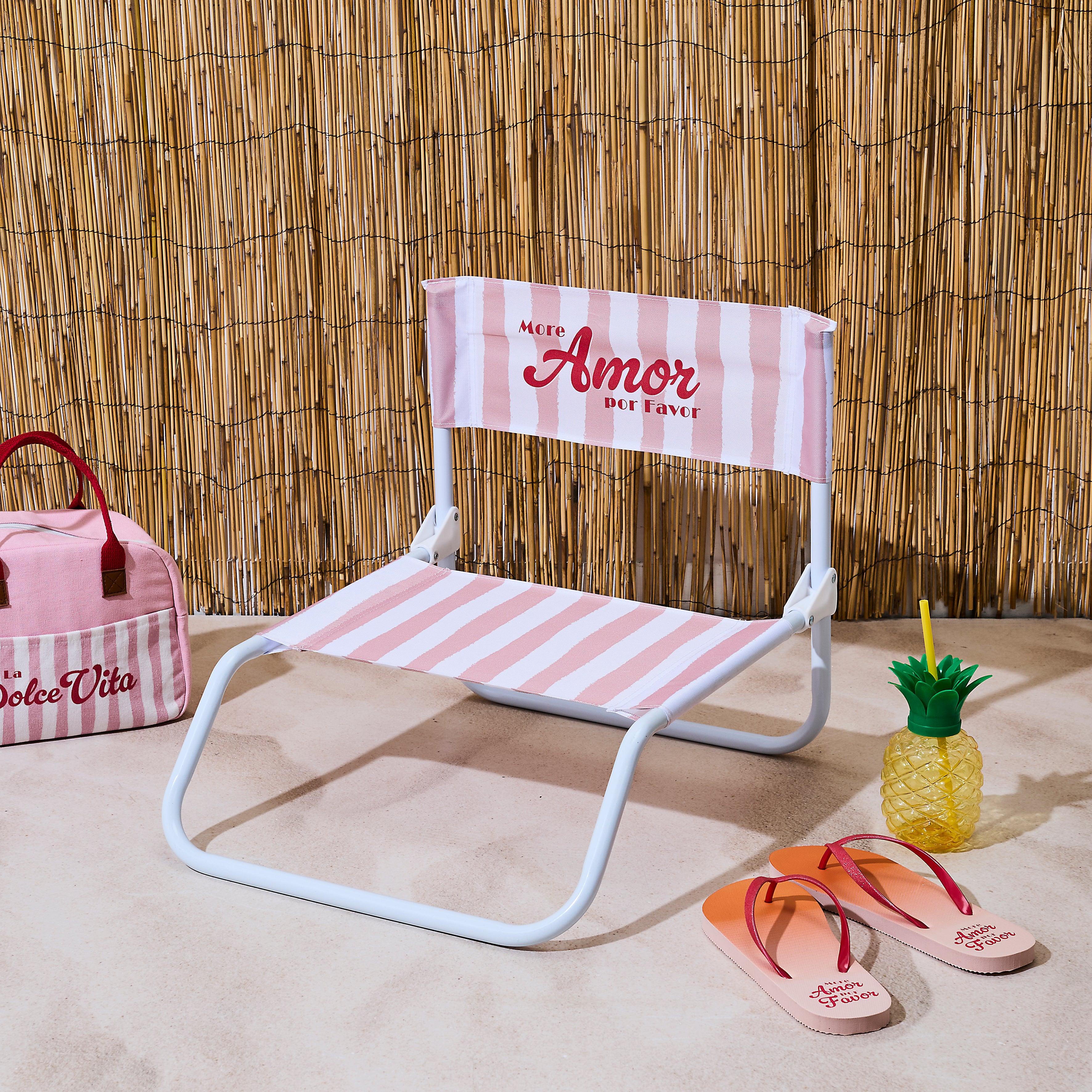 CHAISE DE PLAGE DOLCE VITA ROSE