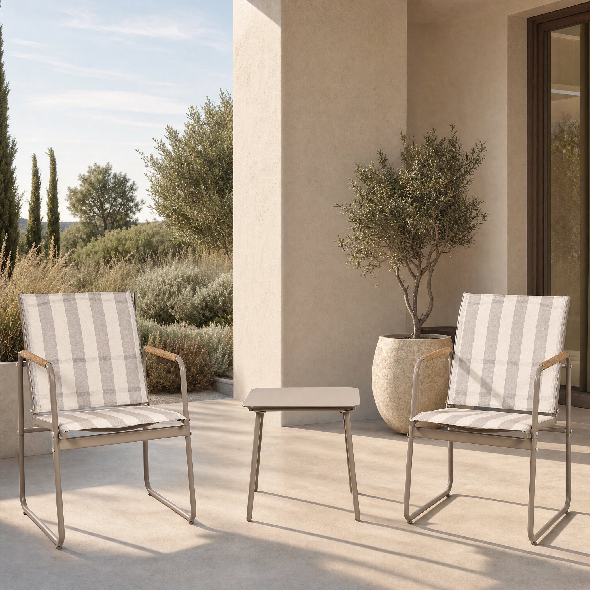 SALON DE JARDIN NAMUR 3PCS BEIGE