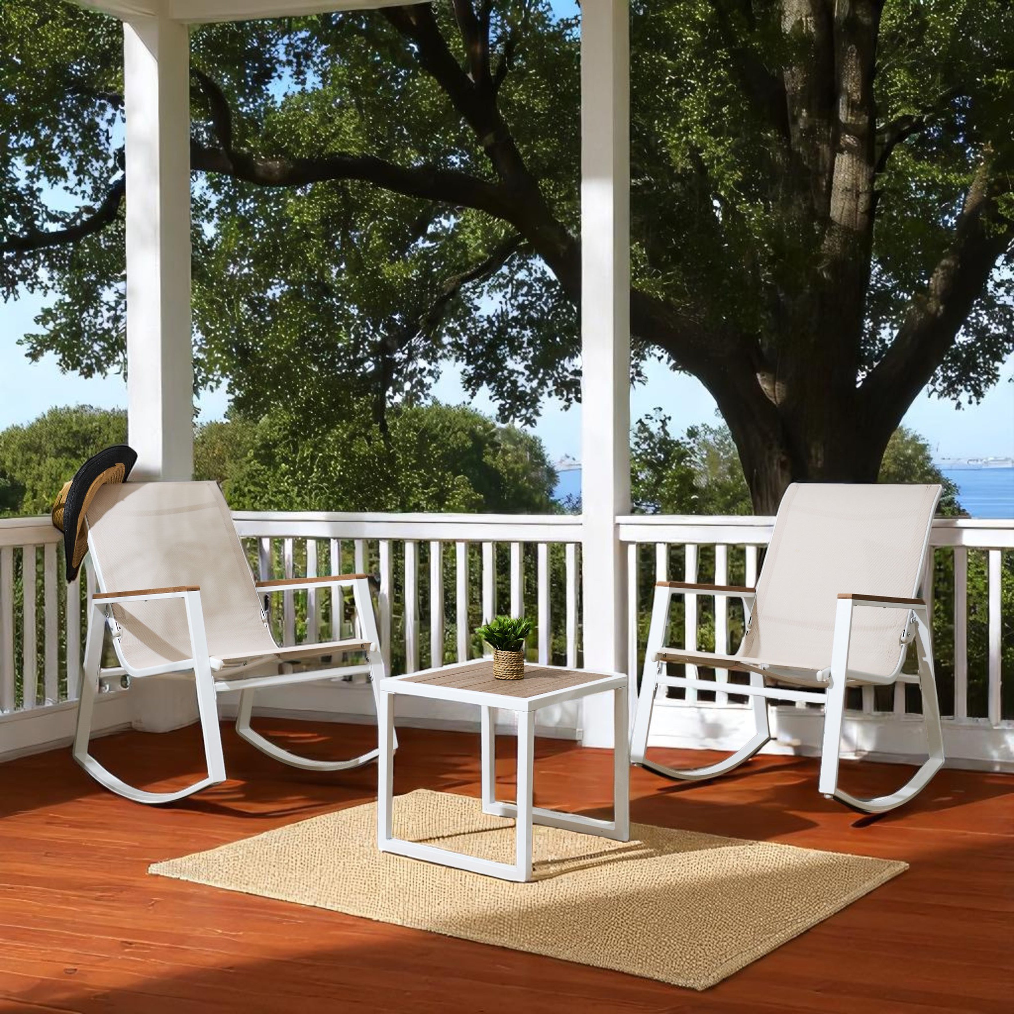 SALON DE JARDIN A BASCULE CAPRI 3PCS