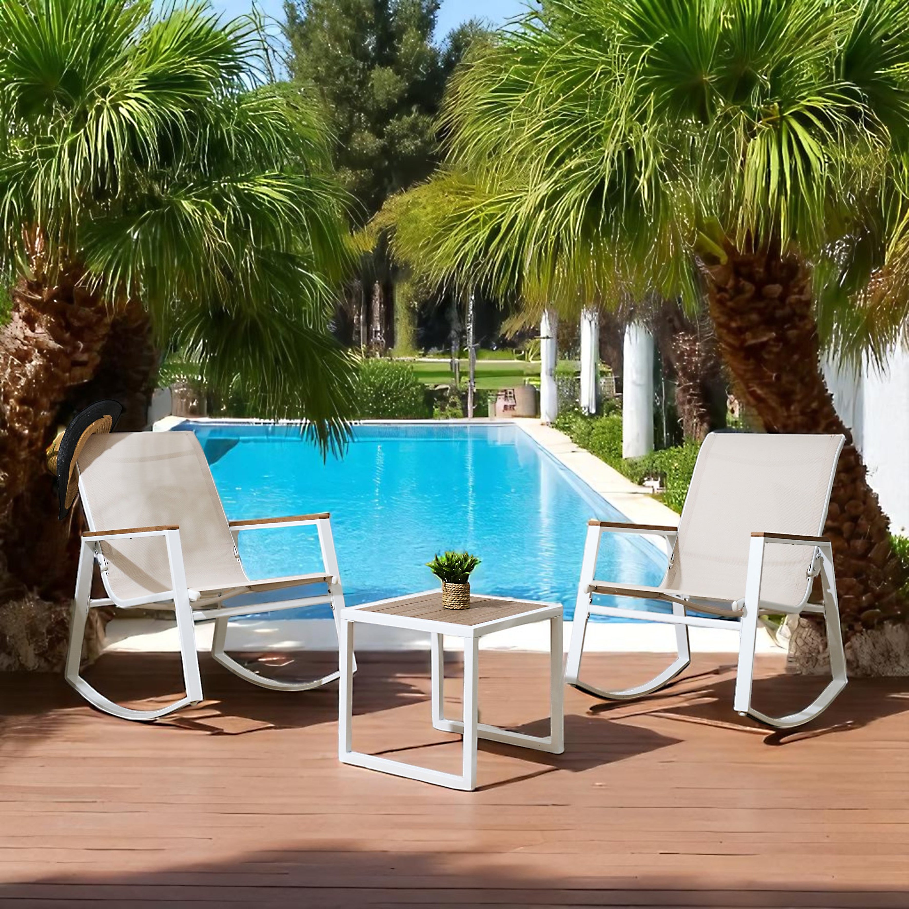 SALON DE JARDIN A BASCULE CAPRI 3PCS