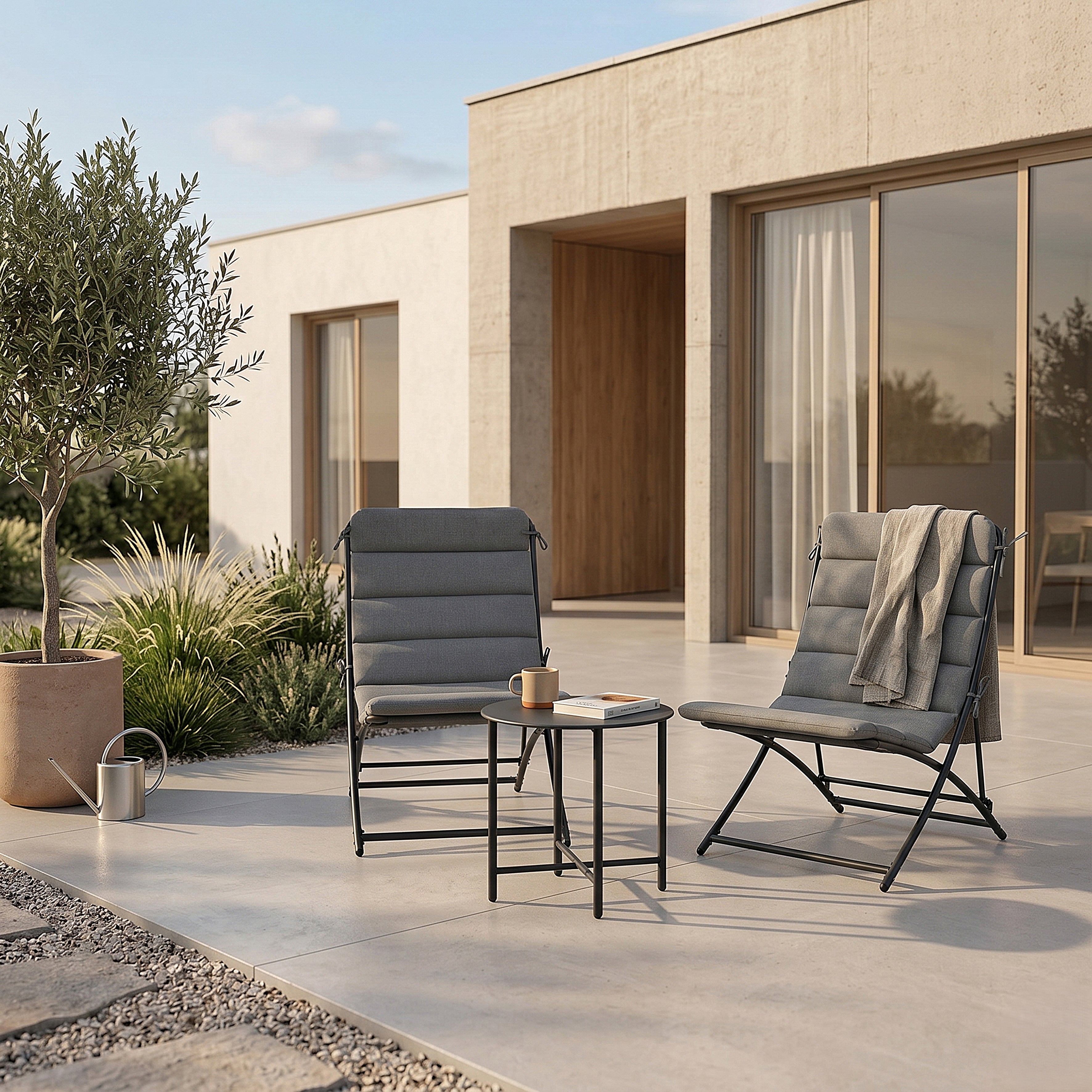 SALON DE JARDIN ARICA GRIS 3PCS