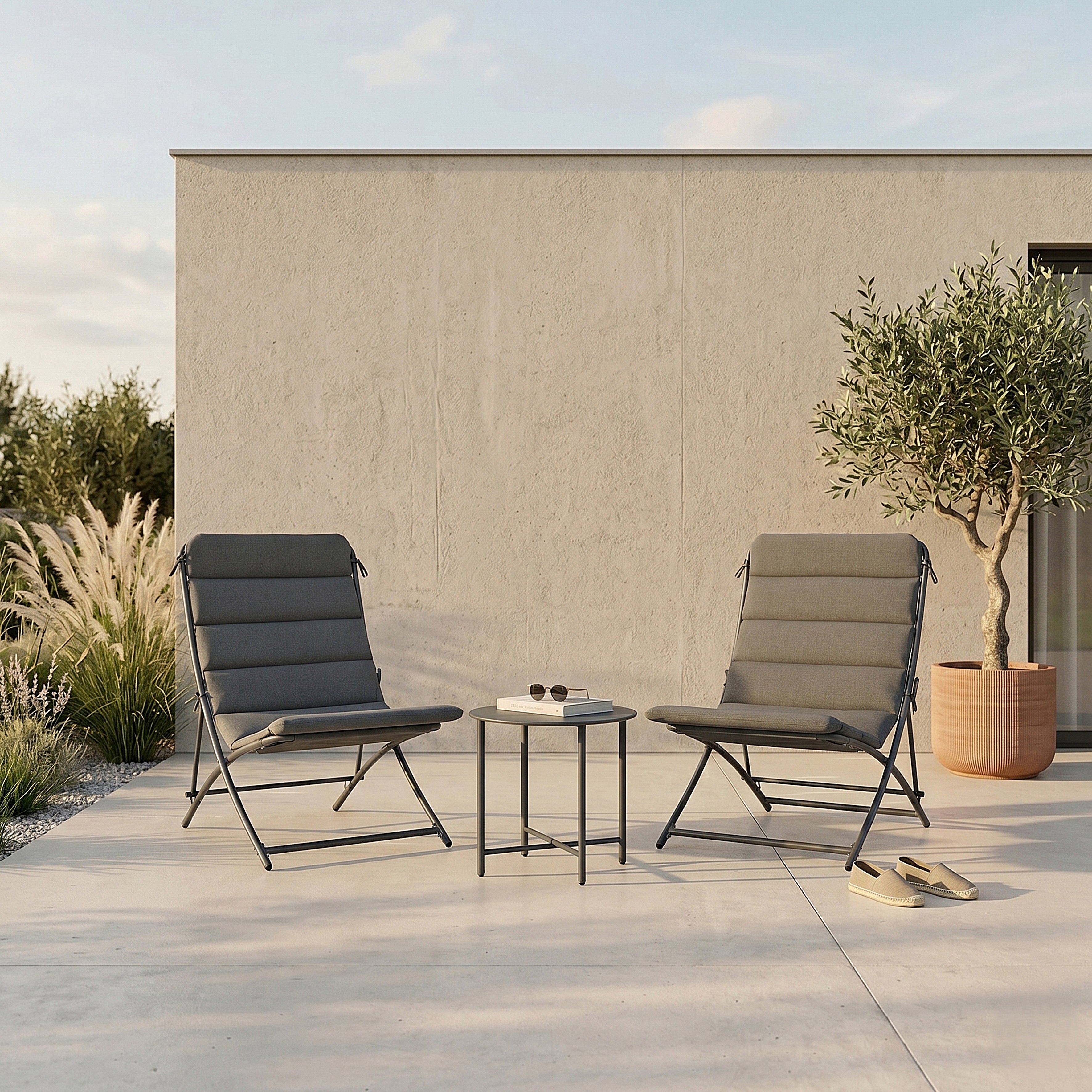 SALON DE JARDIN ARICA GRIS 3PCS