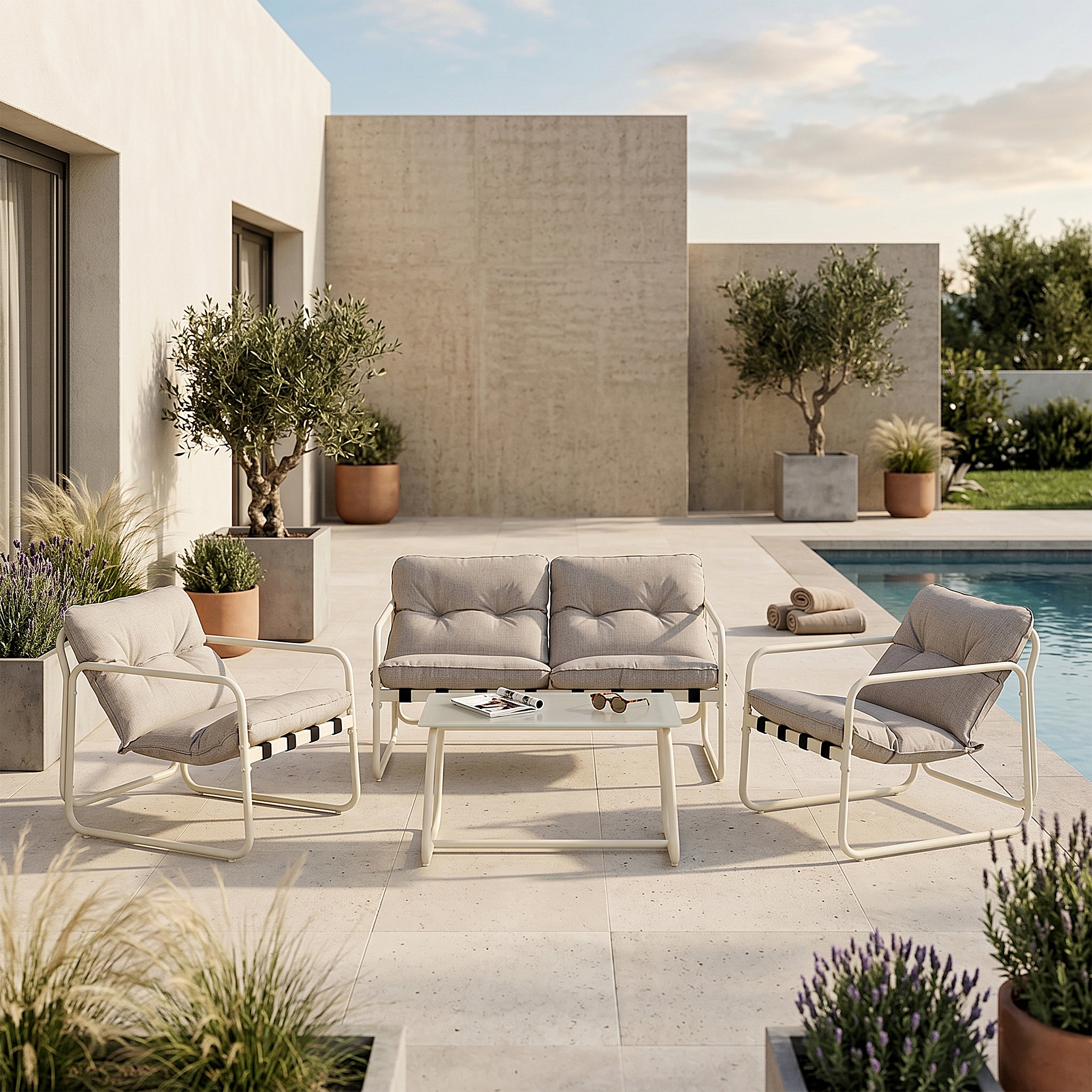 SALON DE JARDIN ARUBA 4PCS
