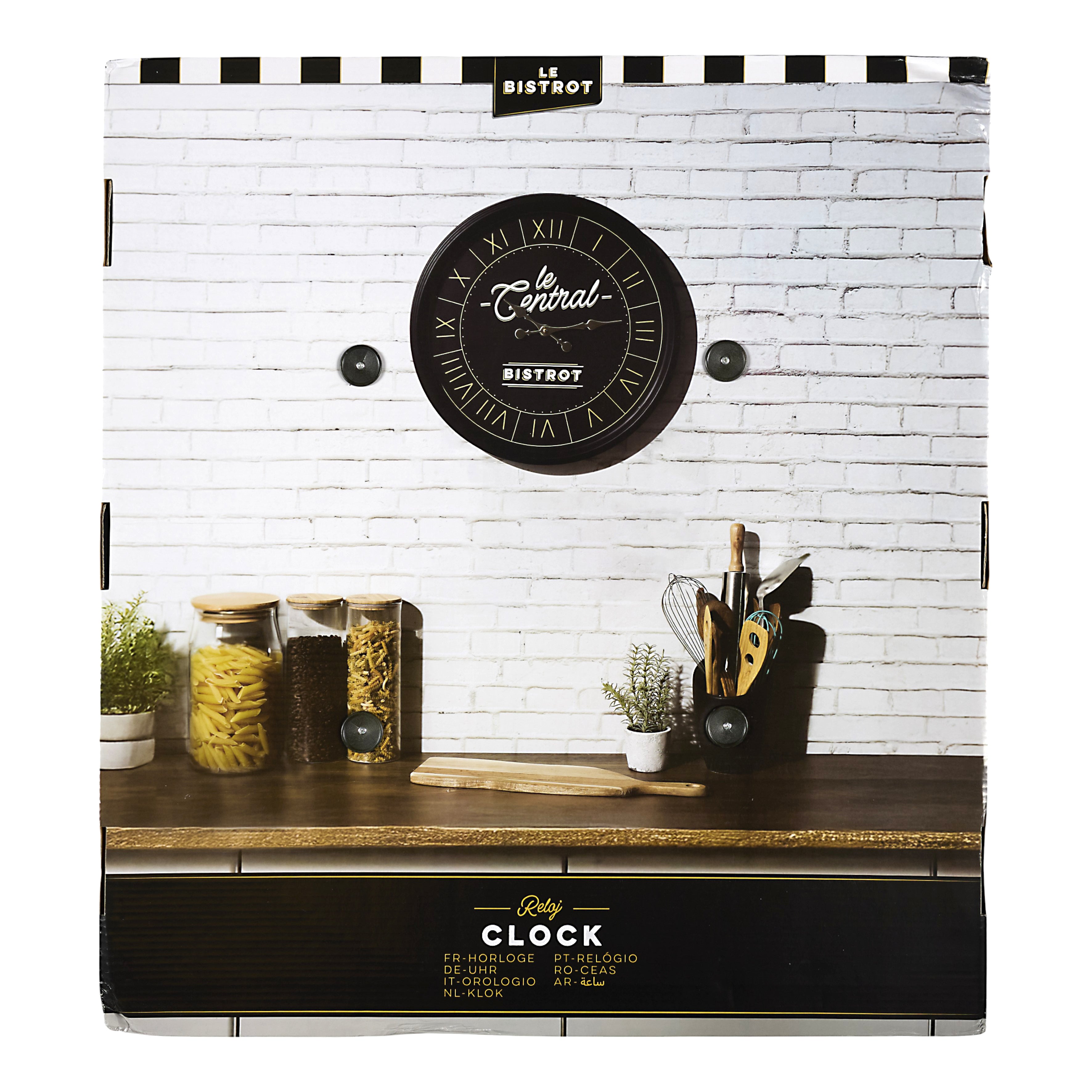 HORLOGE BISTROT NOIR 50CM