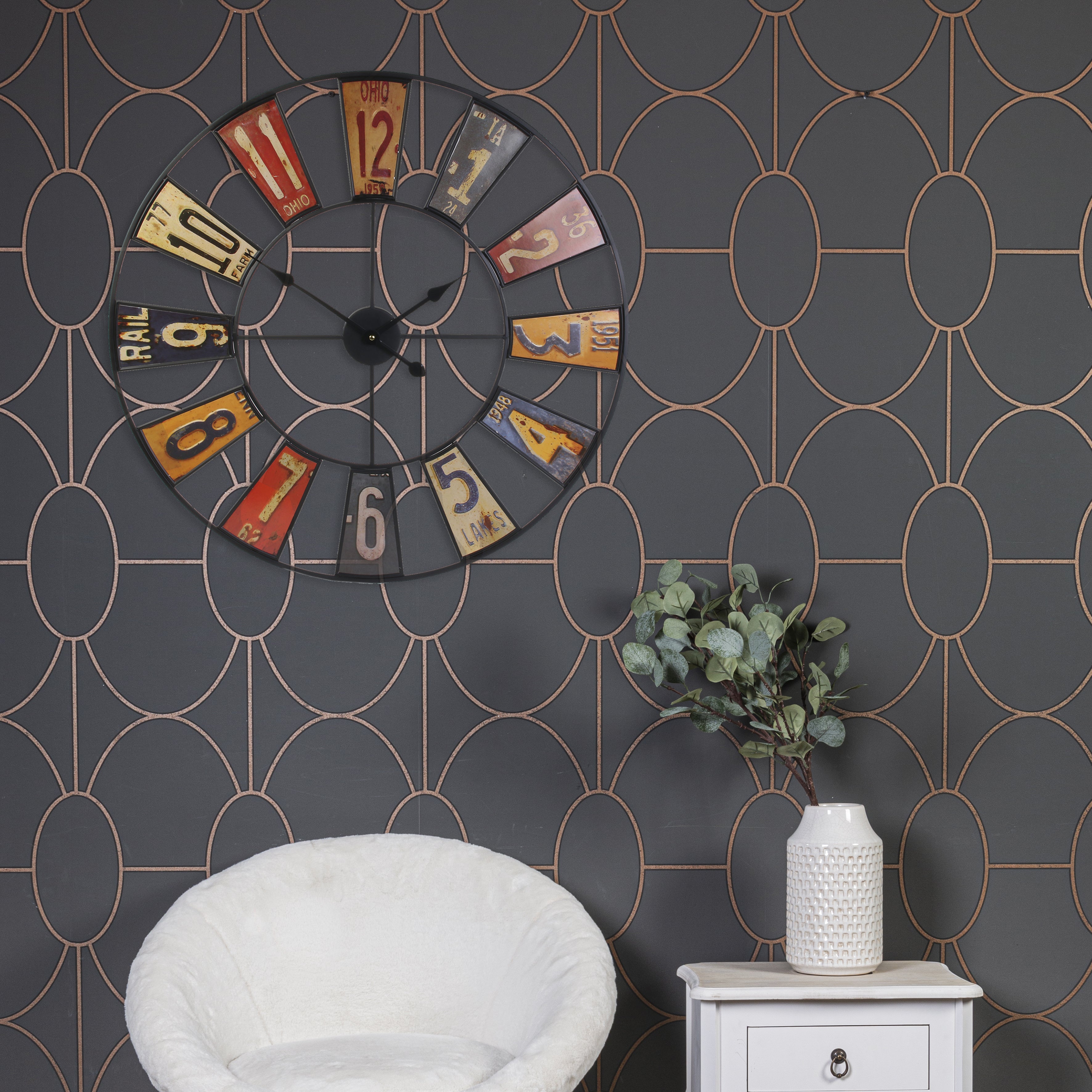 HORLOGE RECYCLERIE 80CM A PILE