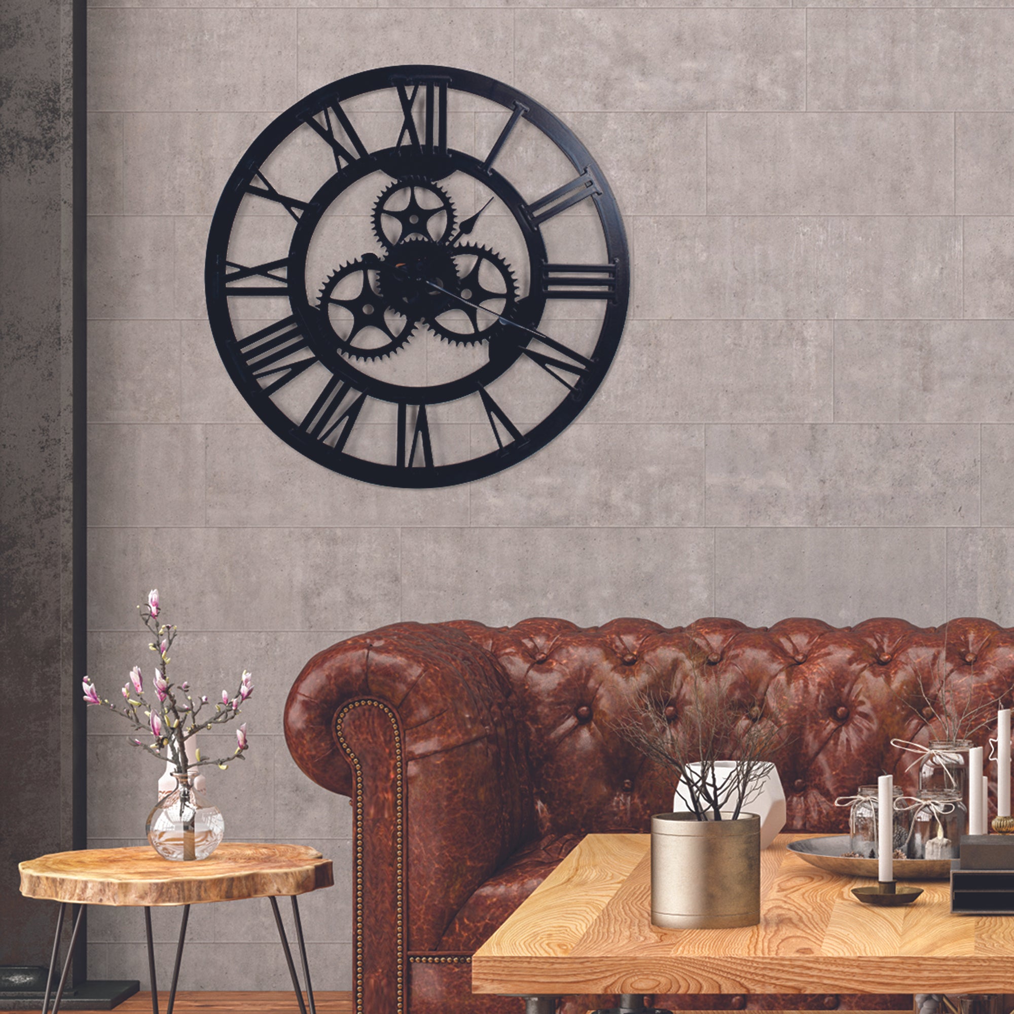 HORLOGE ENGRENAGE 70CM