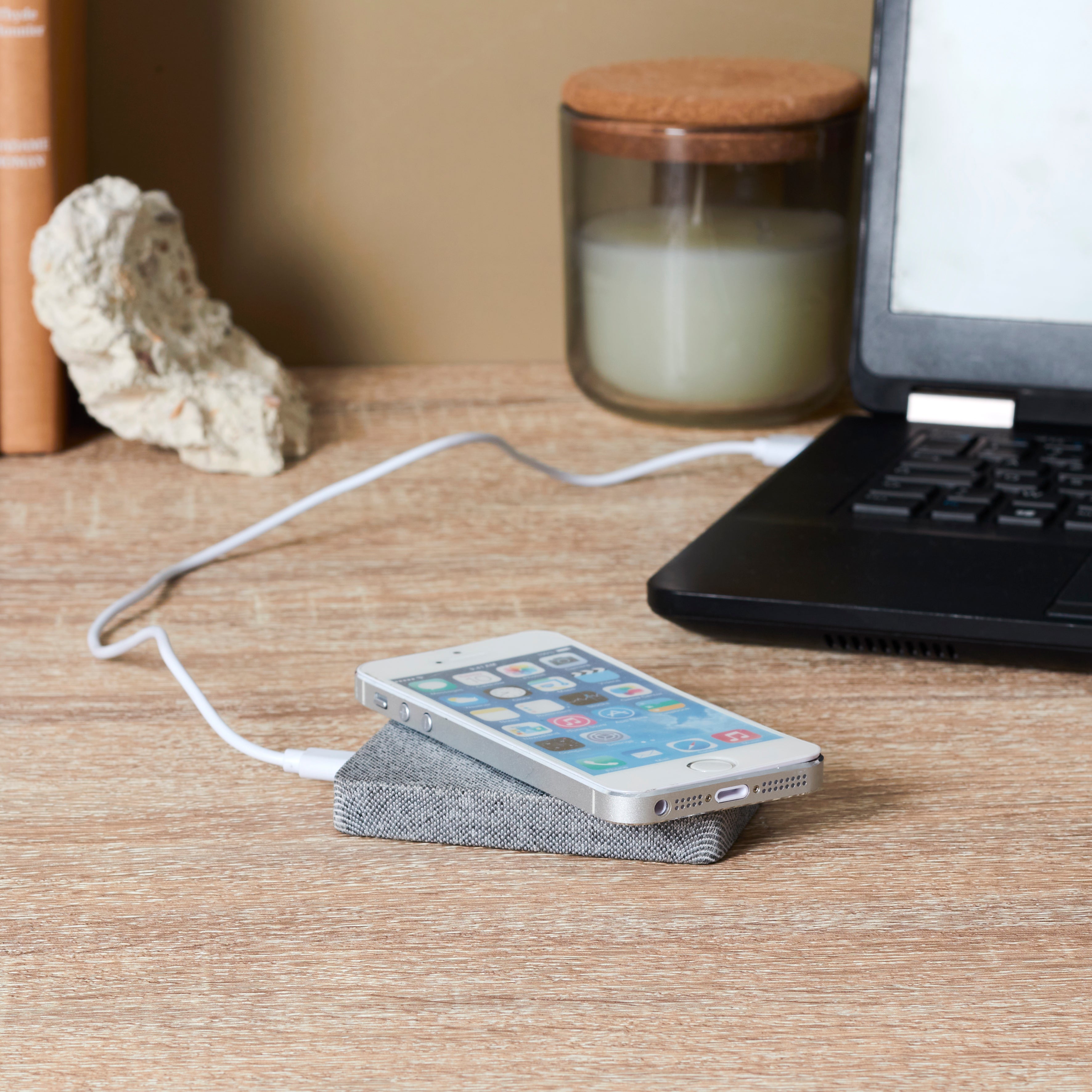 BATTERIE DE SECOURS BOIS ET TISSU 5000MAH