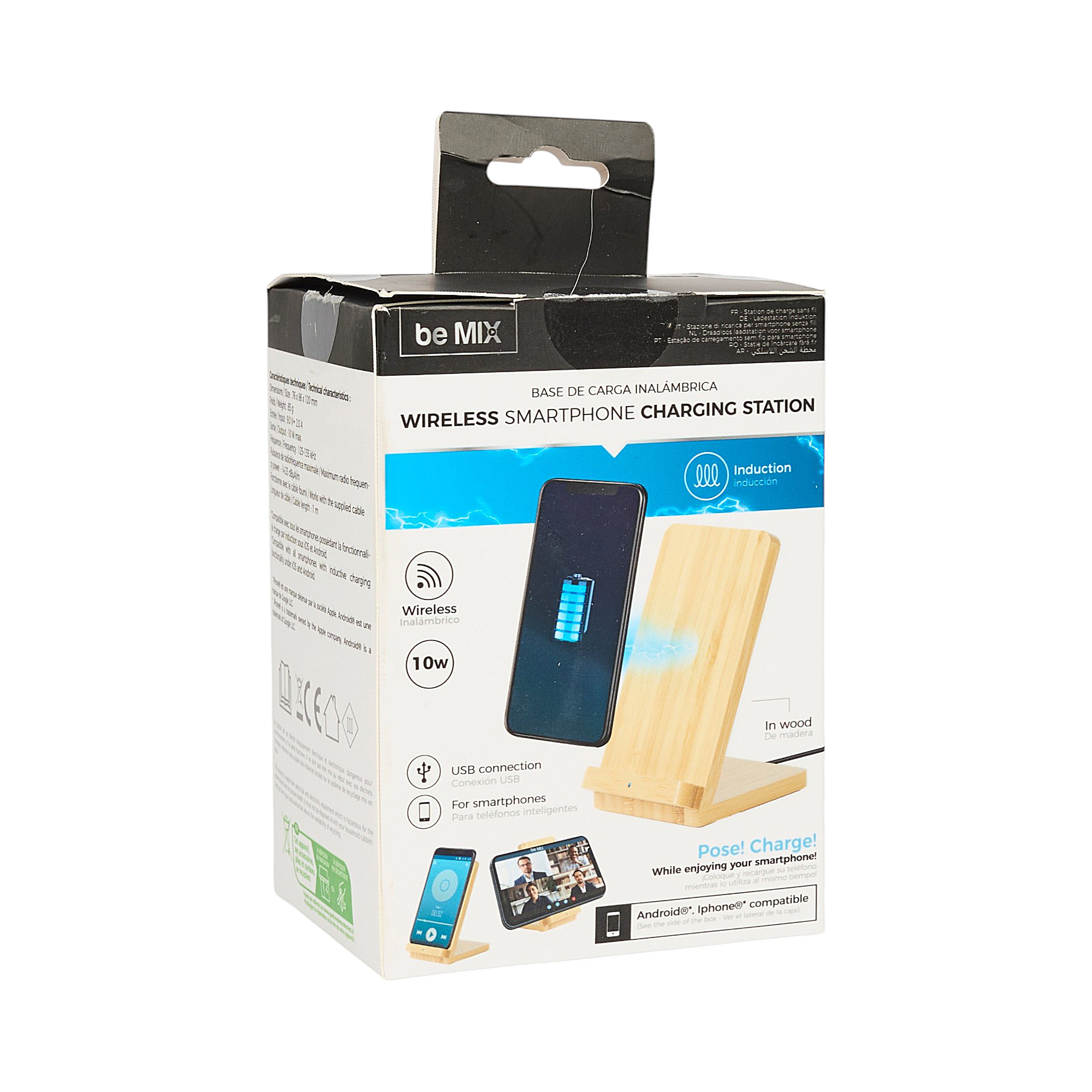 SUPPORT CHARGEUR A INDUCTION BOIS 15W