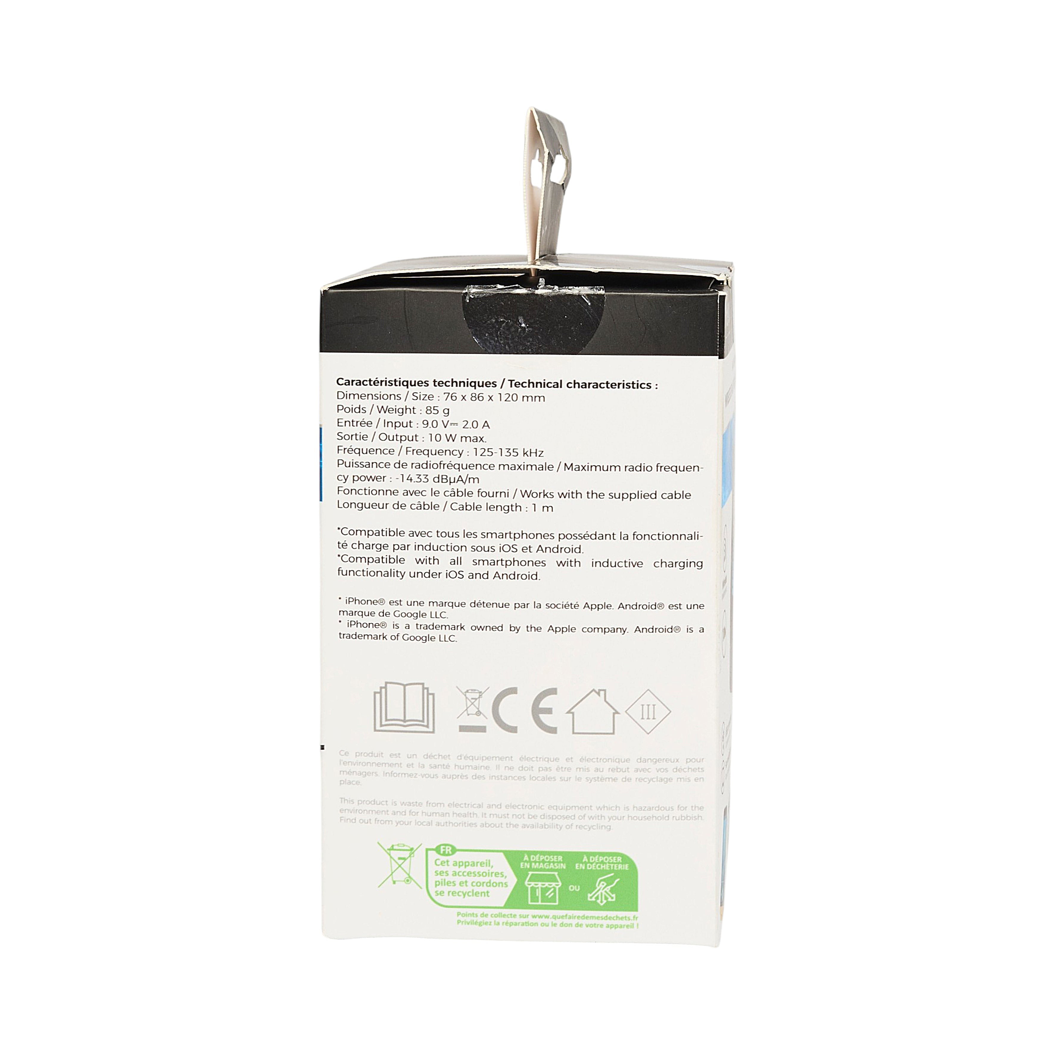 SUPPORT CHARGEUR A INDUCTION BOIS 15W