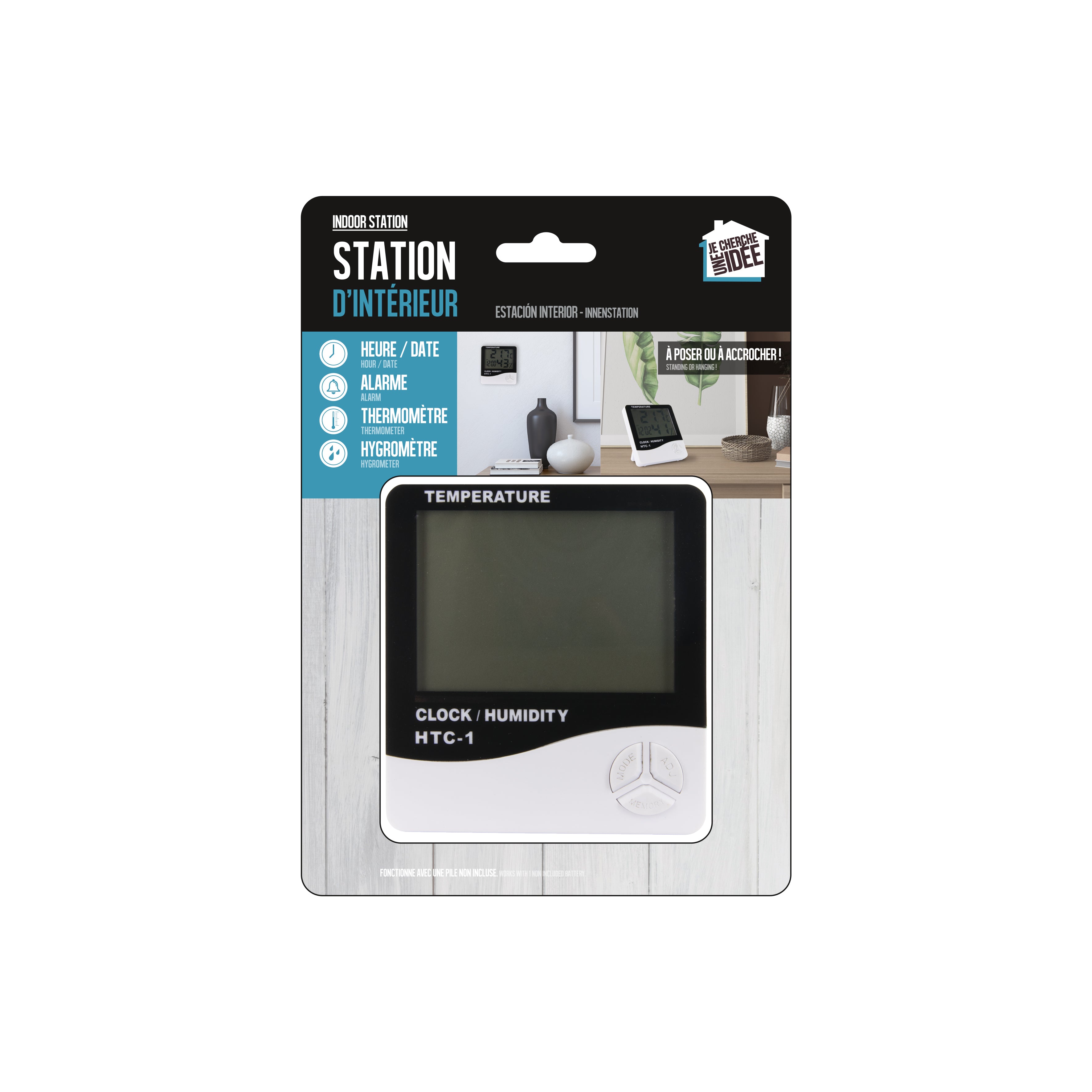 STATION THERMOMETRE ET HYGROMETRE INTERIEUR