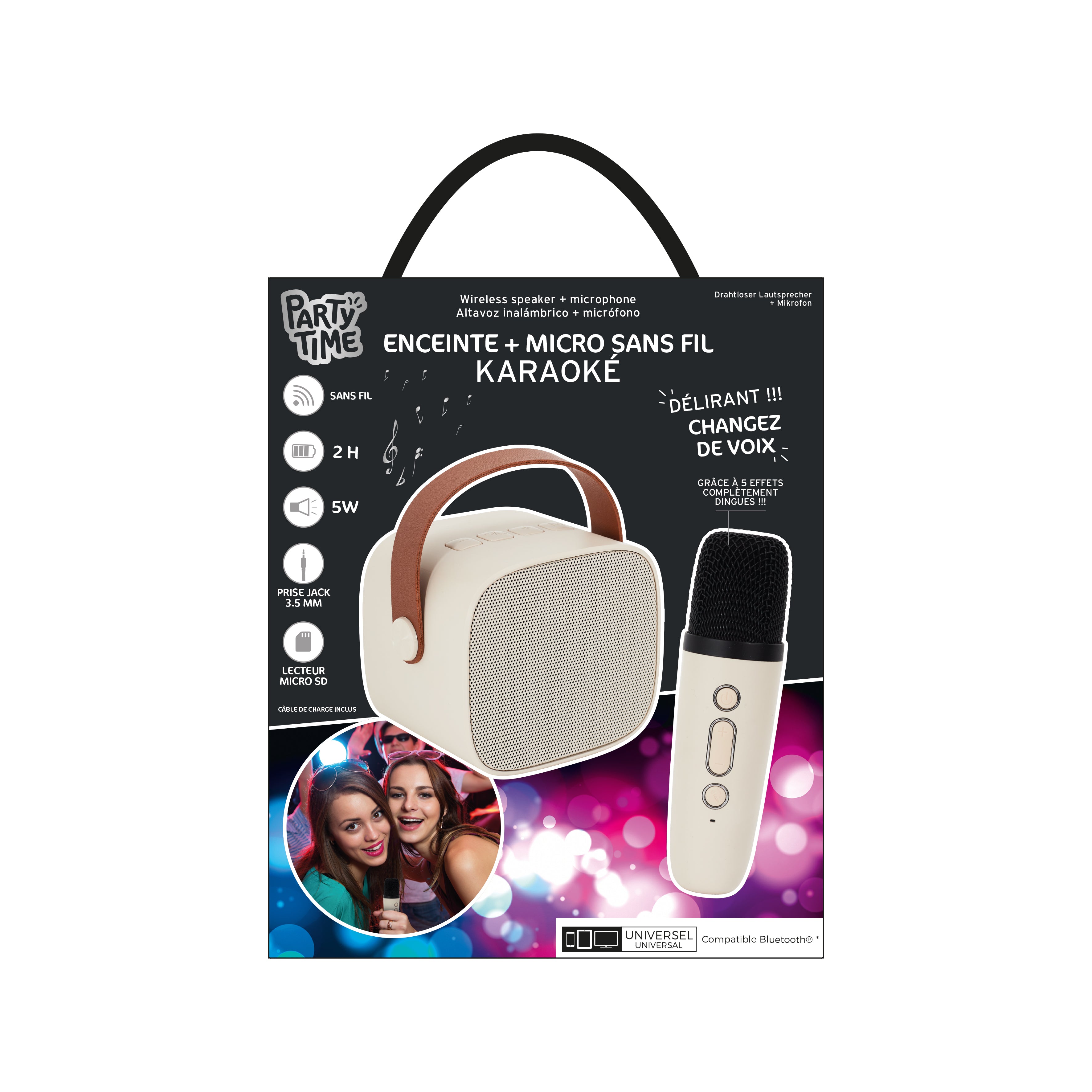 ENCEINTE ET MICRO KARAOKE DESIGN 5W