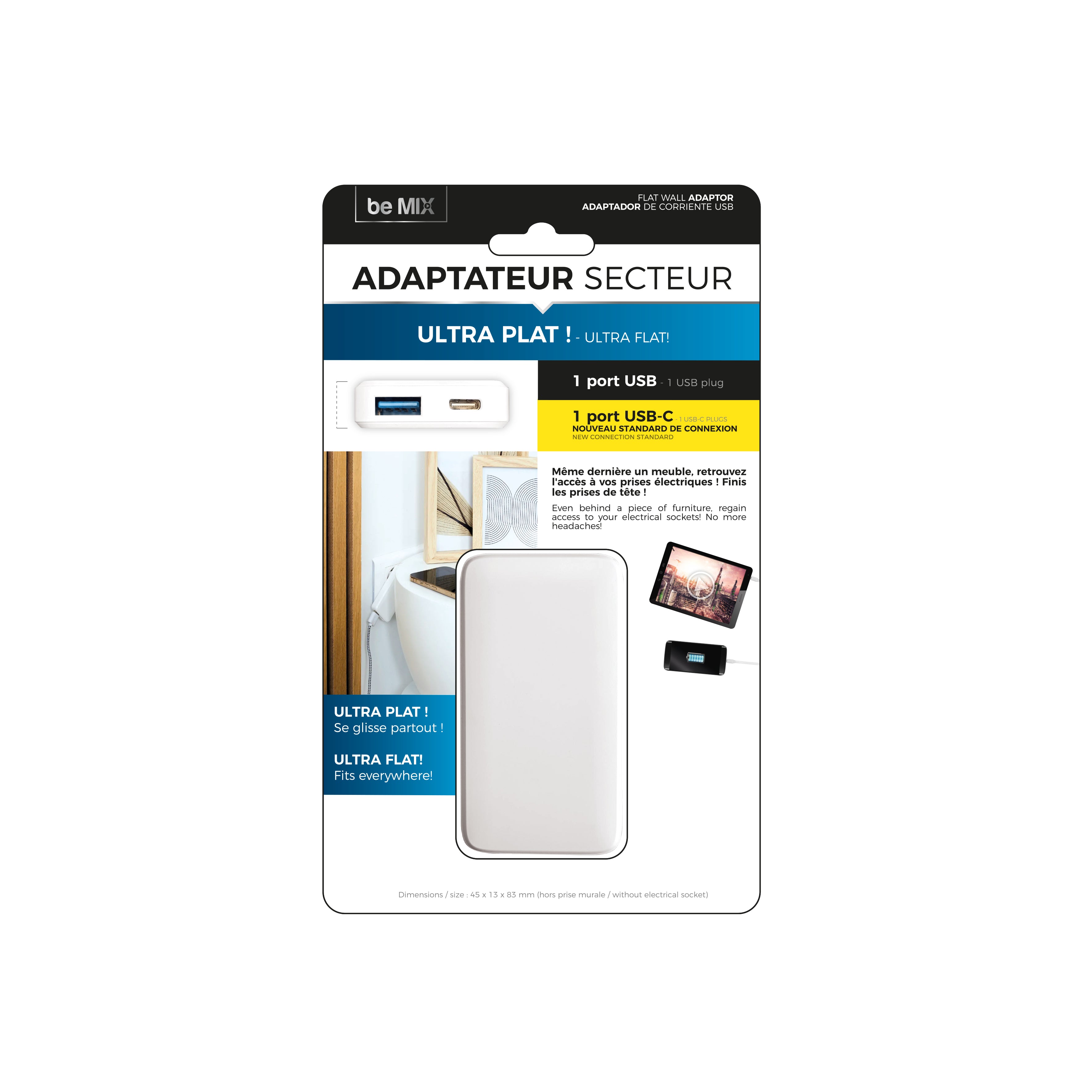 ADAPTATEUR TYPE C PLAT 36W